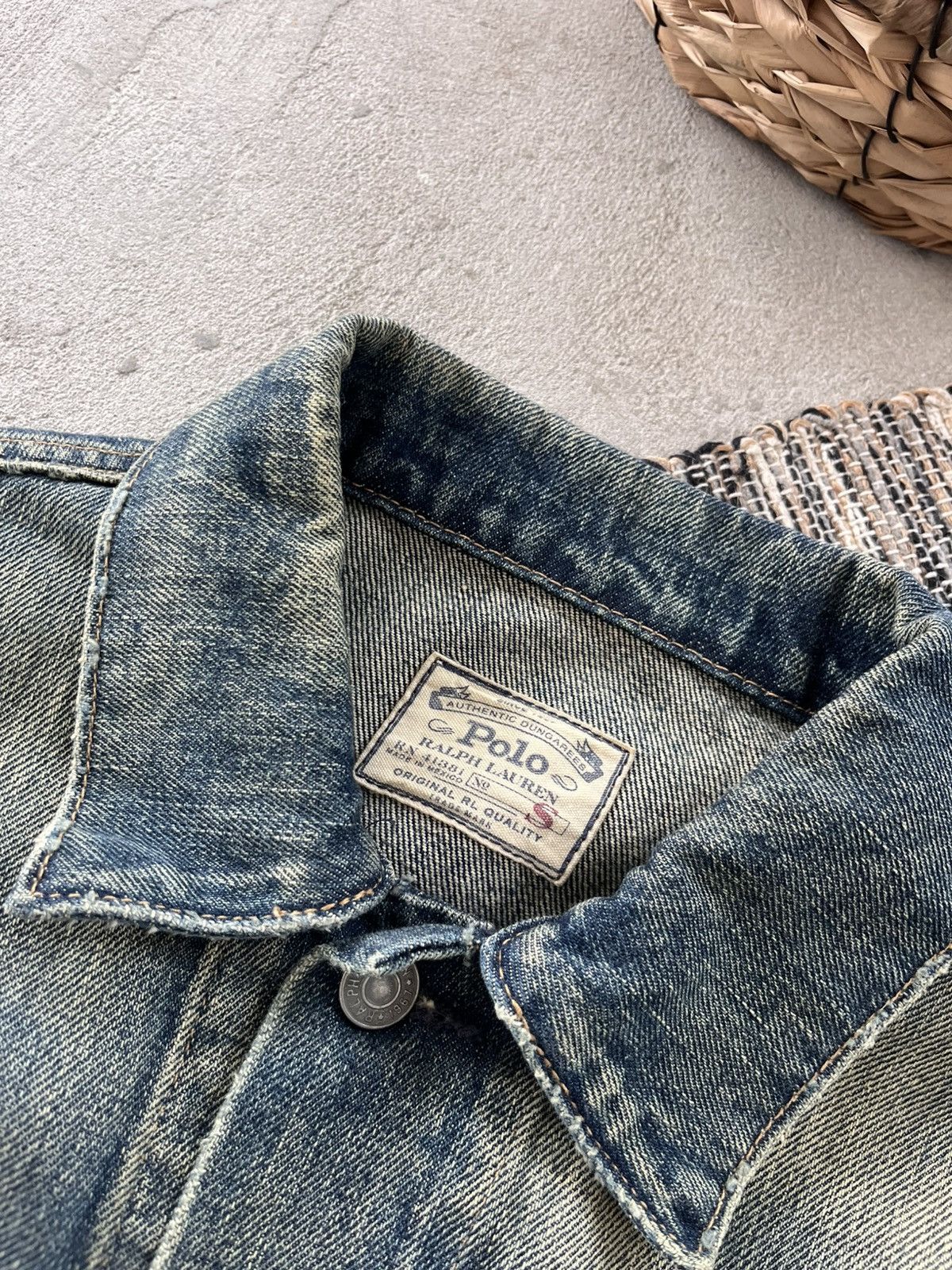 Polo Ralph Lauren Vintage Polo Ralph Lauren Avantgarde Faded Y2K Denim Jacket Size US S / EU 44-46 / 1 - 18 Thumbnail