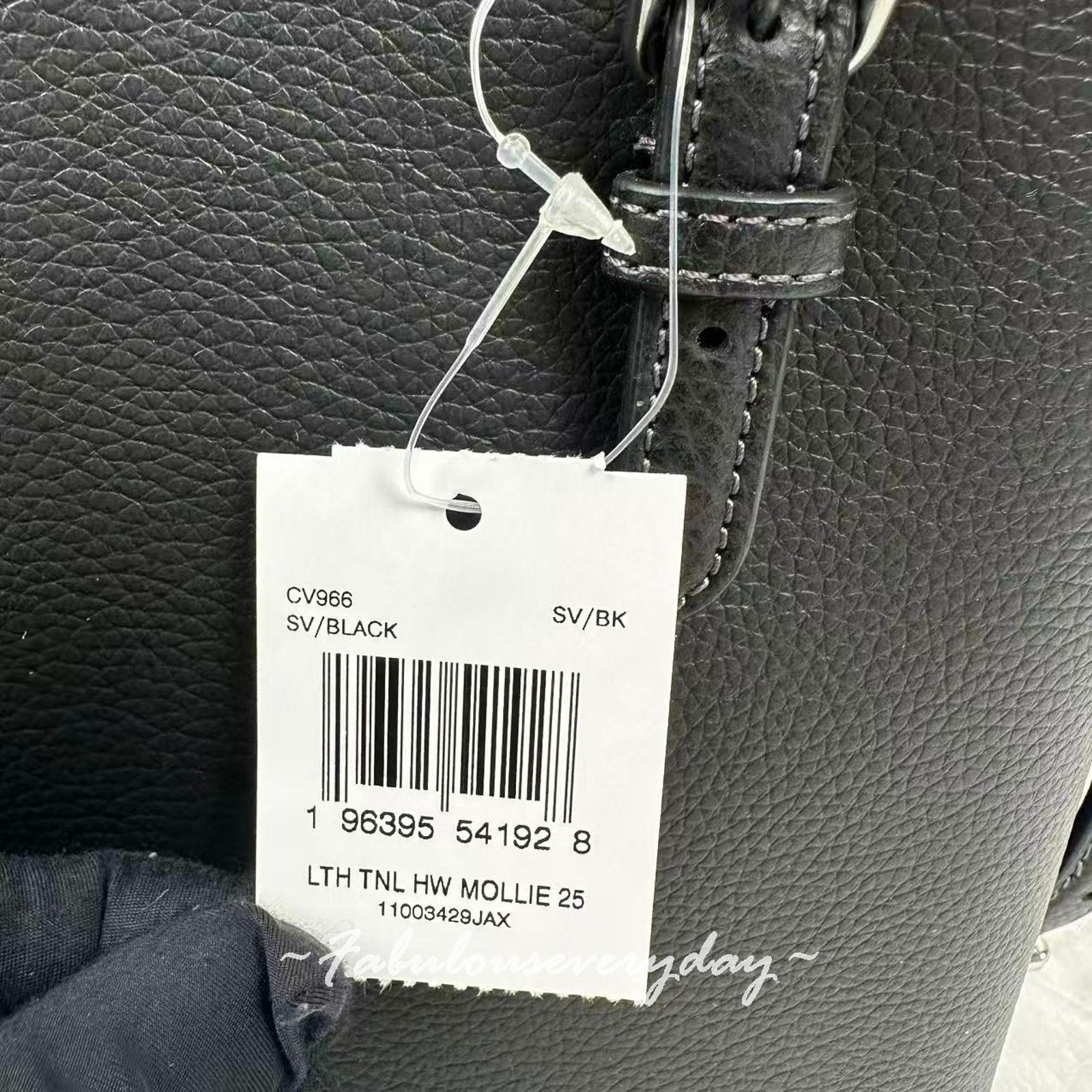 Coach Coach Mollie Tote Bag 25 Crossbody Leather/Black CV966 NWT Size ONE SIZE - 4 Thumbnail