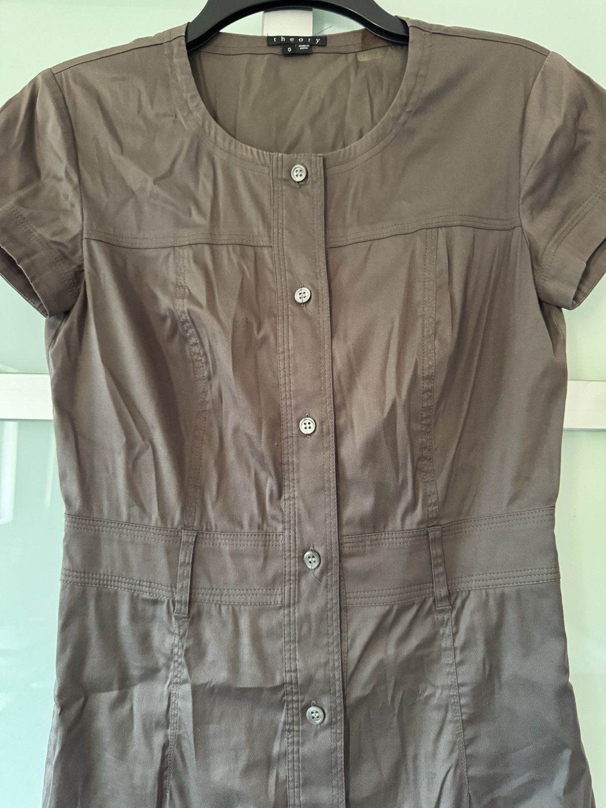Theory Theory Olive Green Dress Size XS / US 0-2 / IT 36-38 - 2 Thumbnail