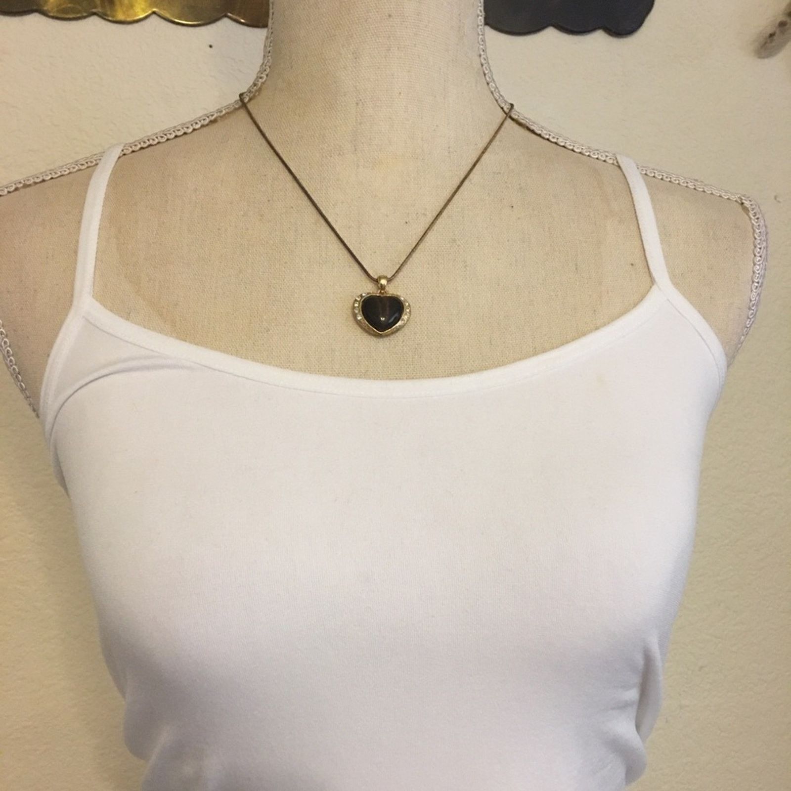 Vintage Vintage dark brown faux tiger eye necklace Size ONE SIZE - 3 Thumbnail