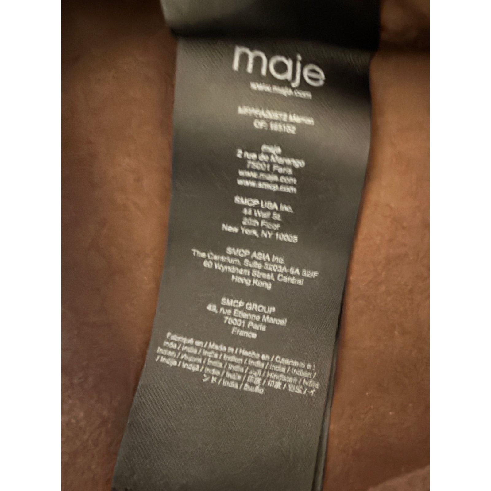 Maje Maje NWT Brown Sheepskin Leather trousers Size 31" - 7 Thumbnail