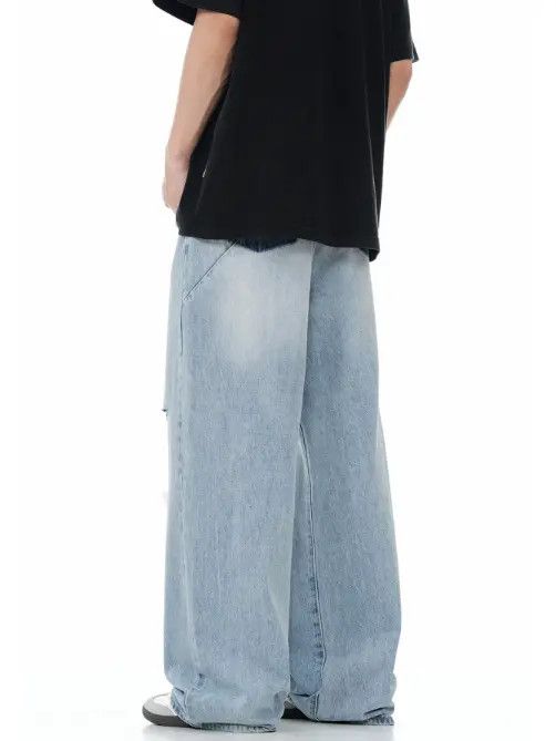 VIBE American retro washed versatile ripped trendy jeans Size US 32 / EU 48 - 4 Thumbnail