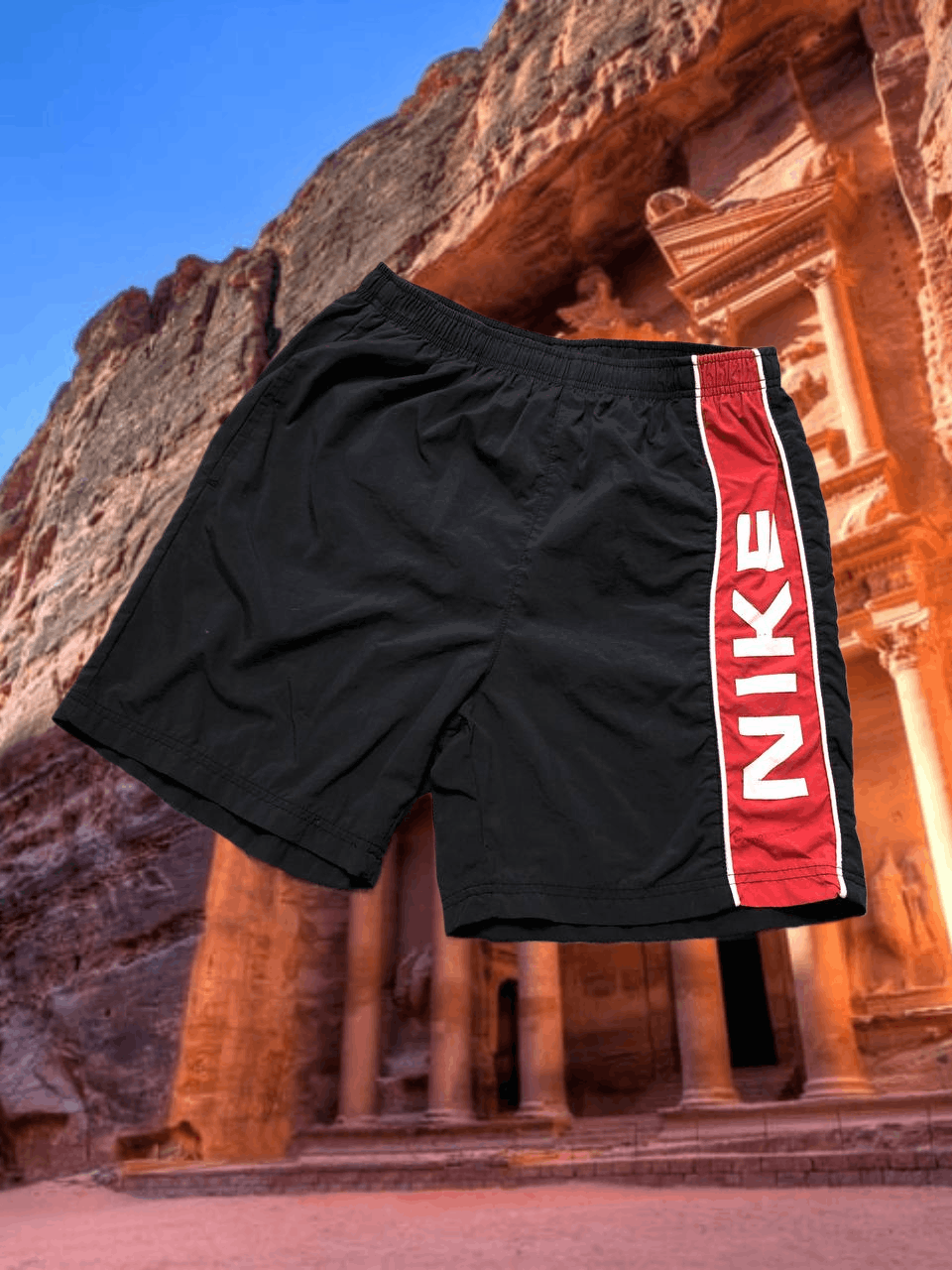 Nike Nike black shorts big logo crazy Y2K Vintage sportwear Size US 30 / EU 46 - 1 Thumbnail