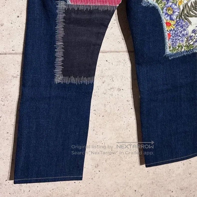 Junya Watanabe Junya Watanabe size XS Distressed cat whisker patched deni Size US 27 - 7 Thumbnail