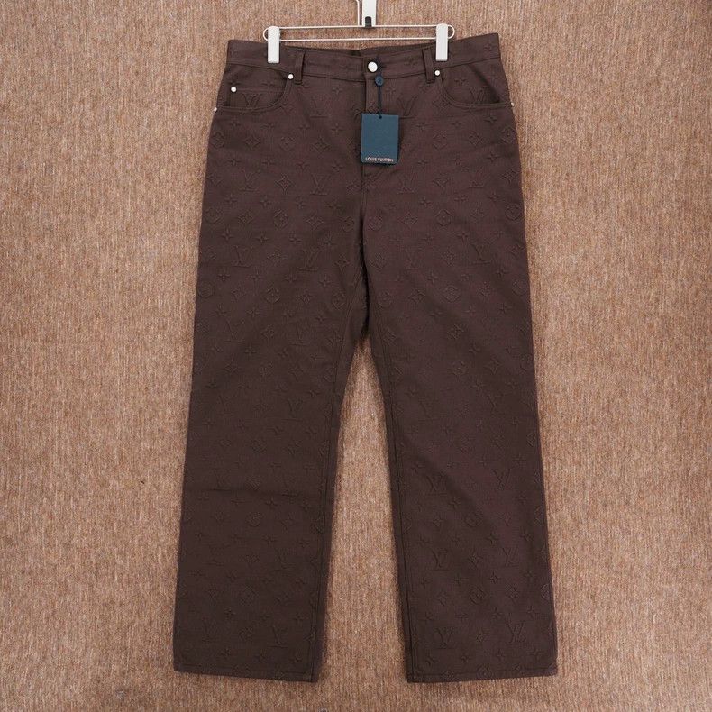 Louis Vuitton Louis Vuitton SS25 Logo Print Denim Jeans-yf Size US 38 / EU 54 - 1 Thumbnail