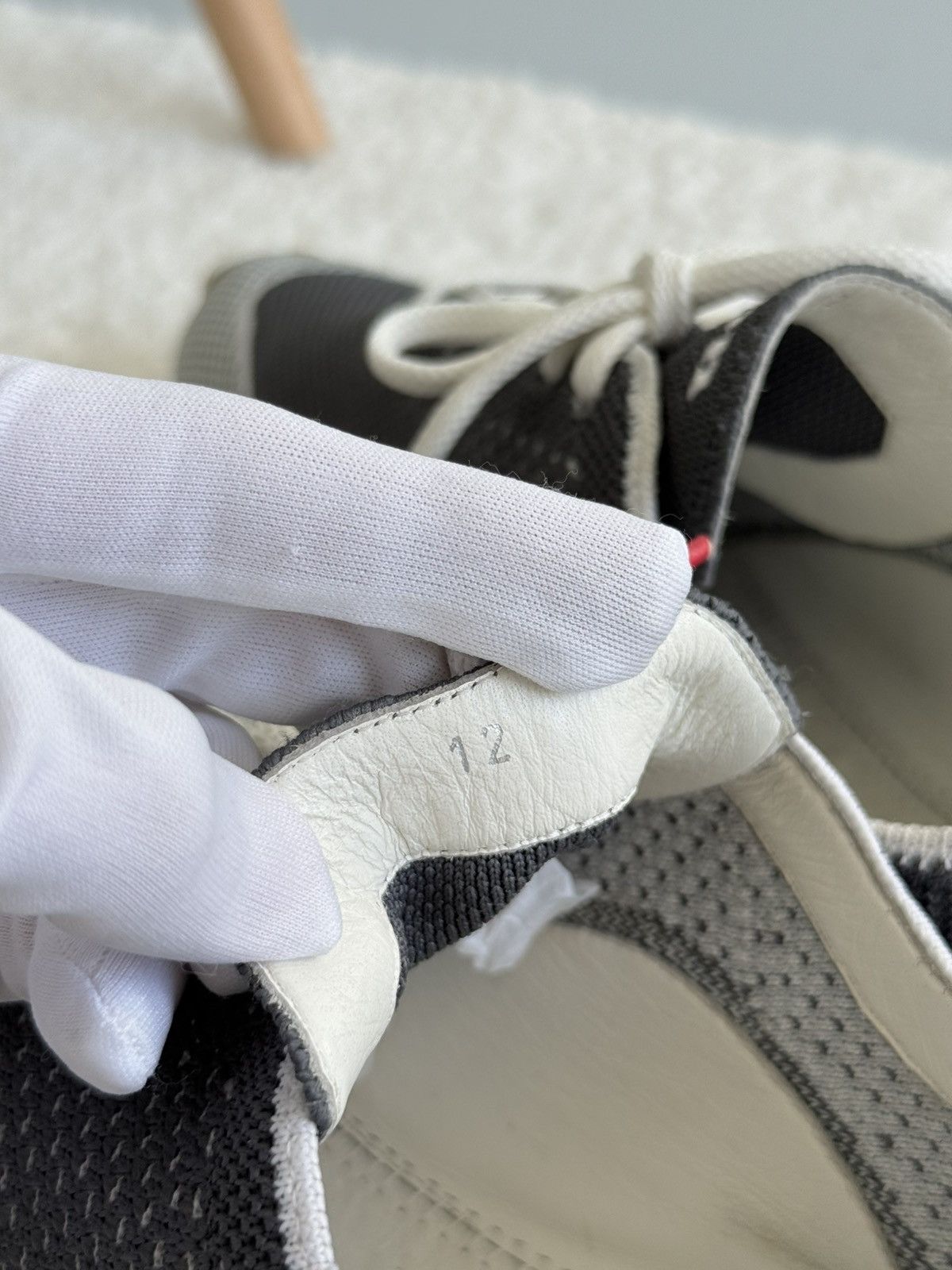 Kiton Kiton Low-Top Mesh Knit Lace-Up Cotton Sock Sneakers Gray Size US 12 / EU 45 - 11 Thumbnail