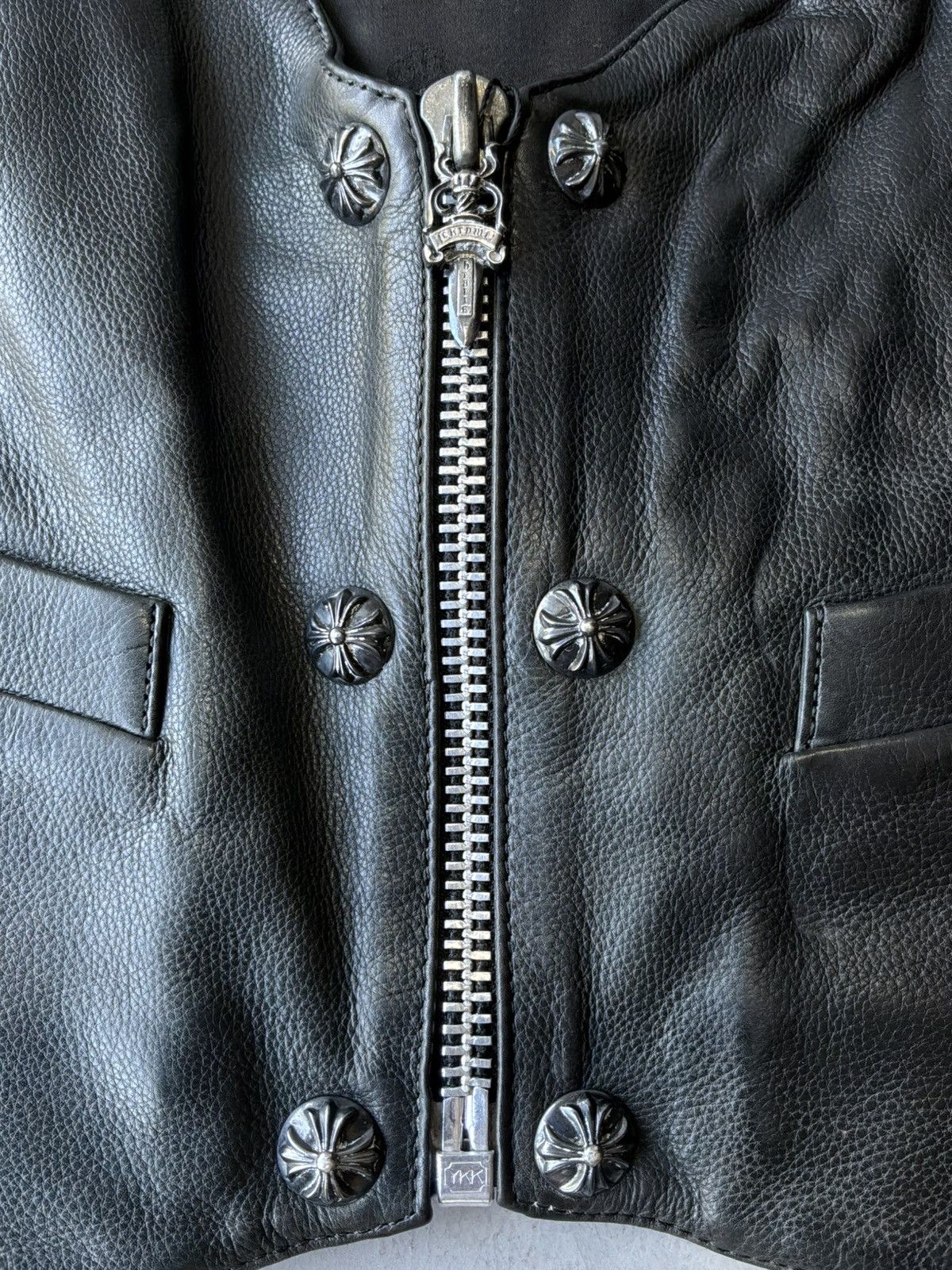 Chrome Hearts 90s Chrome Hearts - Filigree Cross Leather Vest Size US S / EU 44-46 / 1 - 9 Thumbnail
