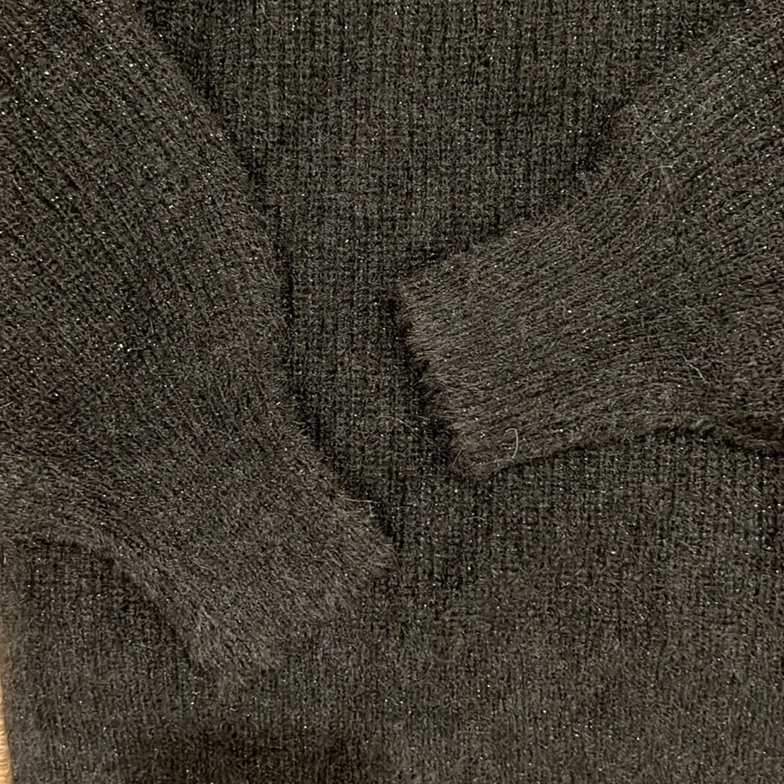 Madewell Maxwell Eaton Puff-Sleeve Pullover Sweater in Shimmery Black Size XS / US 0-2 / IT 36-38 - 5 Thumbnail