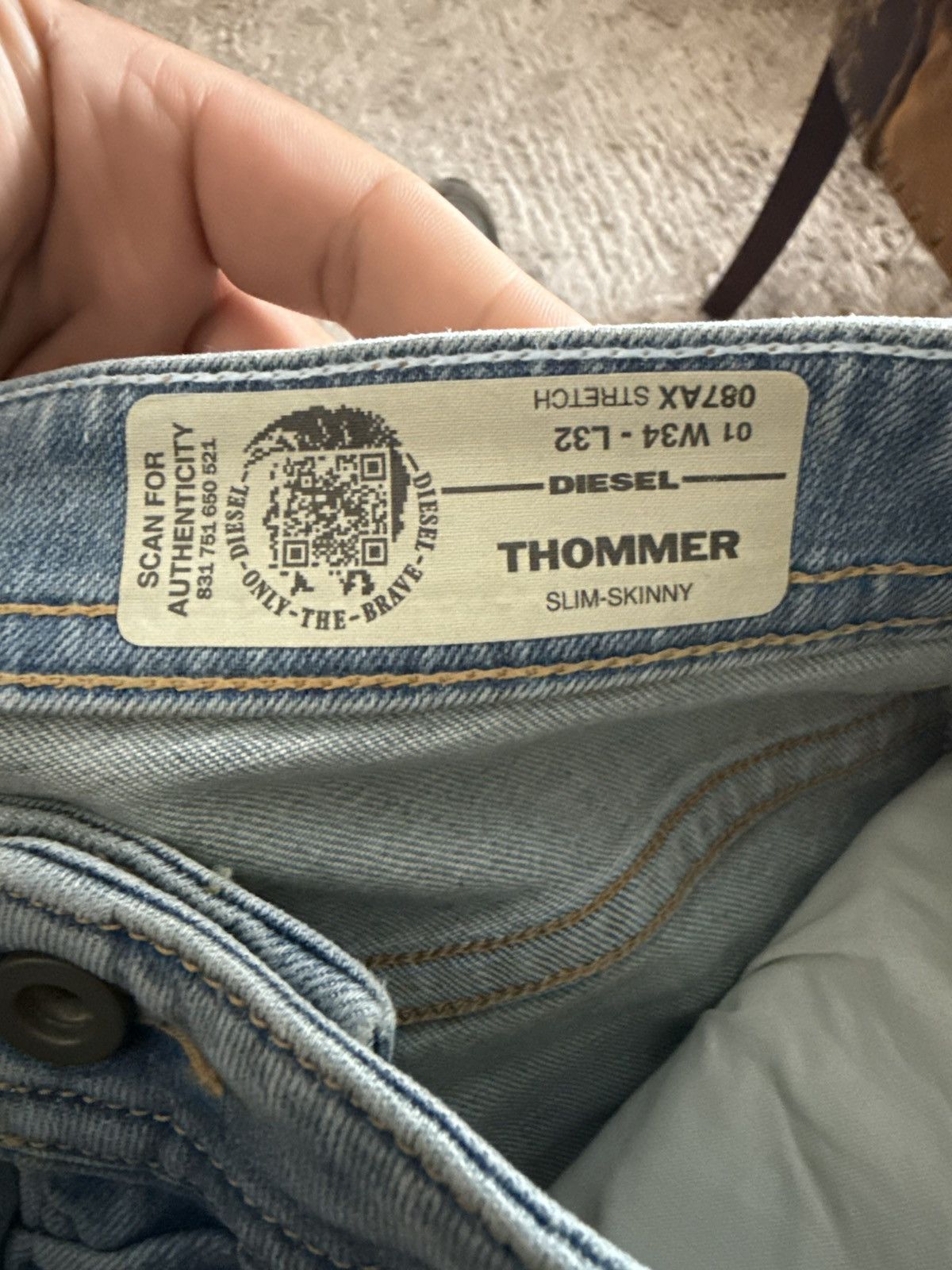 Diesel Diesel Slim Fit Denim Jeans Size US 34 / EU 50 - 6 Thumbnail