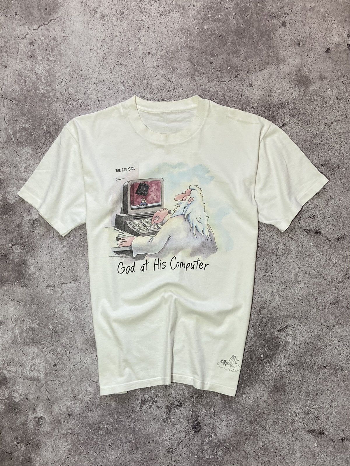 Vintage 💥God at His Computer 1991 vintage t-shirt‼️ Size US L / EU 52-54 / 3 - 1 Thumbnail