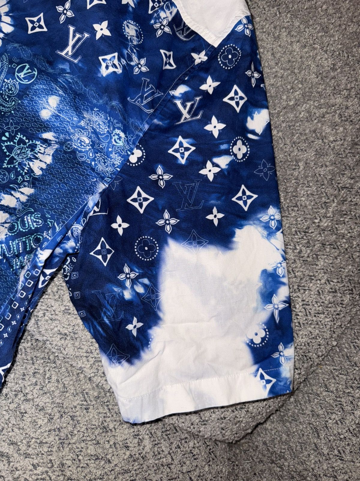 Louis Vuitton LV blue bandana shirt Size US L / EU 52-54 / 3 - 3 Thumbnail