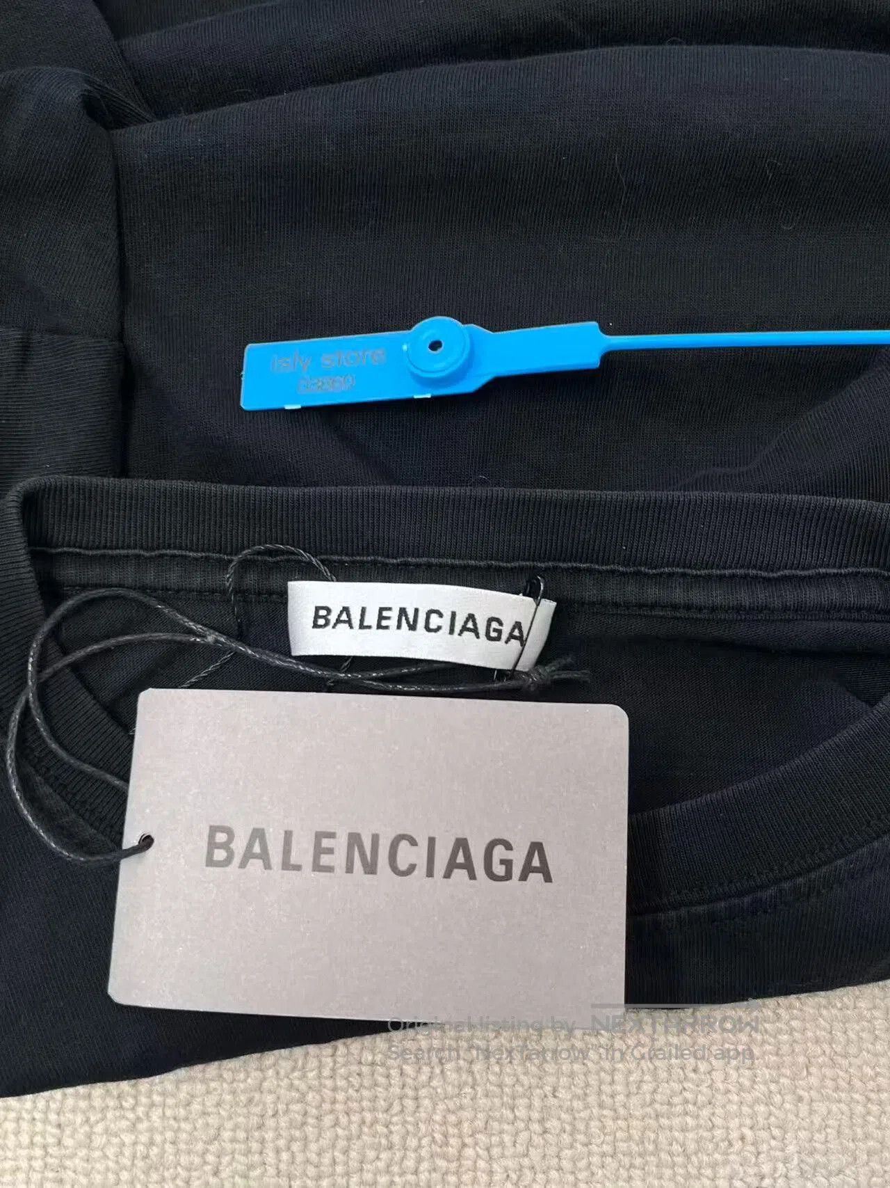 Balenciaga Balenciaga Black Logo Round Neck Short Sleeve Tee. Size XS / US 0-2 / IT 36-38 - 4 Thumbnail