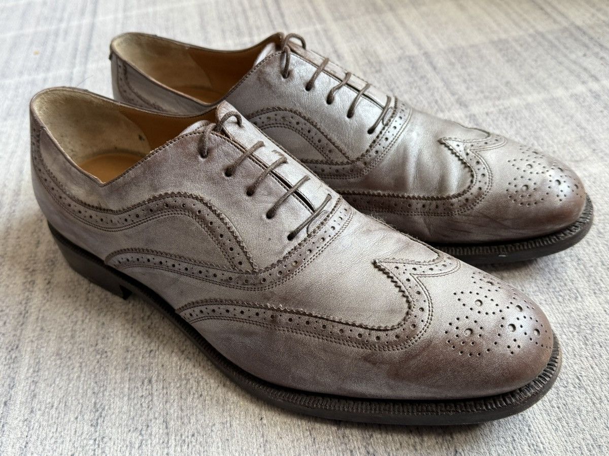 Salvatore Ferragamo Ferragamo brogues brown/silver 11 EE Size US 11 / EU 44 - 1 Thumbnail