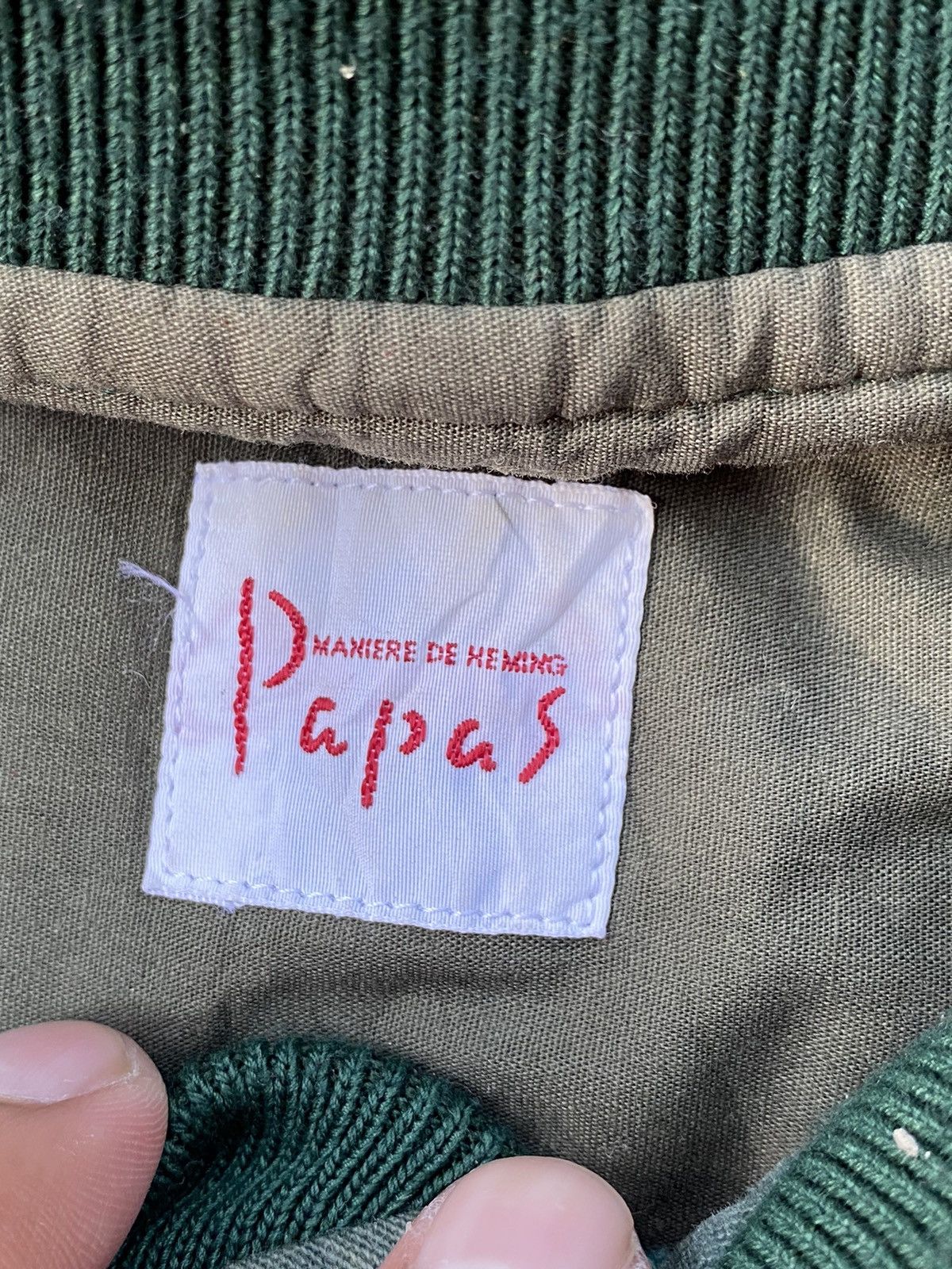 Japanese Brand Vtg Papas Sport Jacket Big Logo ( Faded Green ) Size US L / EU 52-54 / 3 - 9 Thumbnail