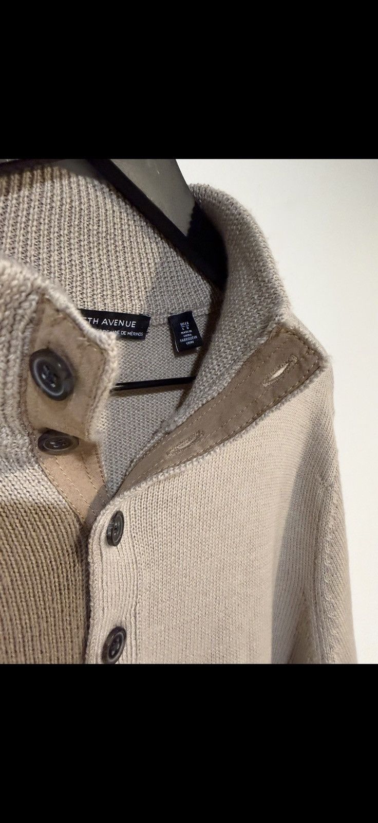 Saks Fifth Avenue Merino wool sweater Size US L / EU 52-54 / 3 - 3 Thumbnail