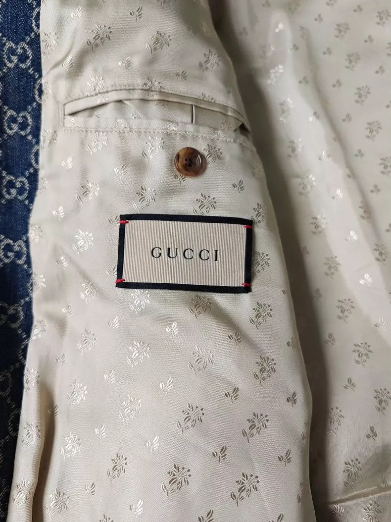 Gucci Gucci Full-print leather denim jacket 2501-Nextarrow Size US M / EU 48-50 / 2 - 4 Thumbnail