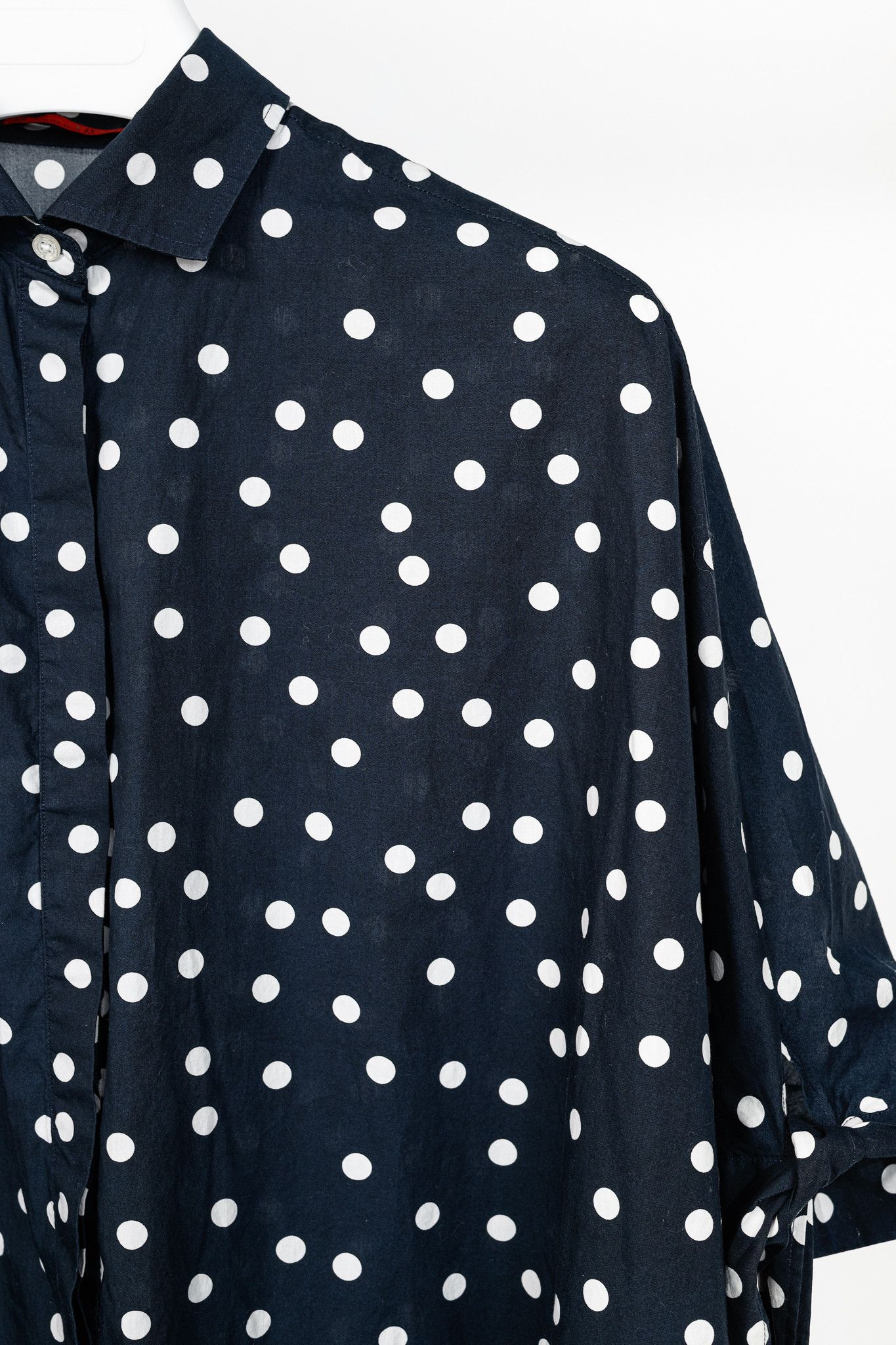 Carolina Herrera CH Carolina Herrera Polka-Dot Oversized Tie-Cuff Shirt Size XS / US 0-2 / IT 36-38 - 5 Thumbnail