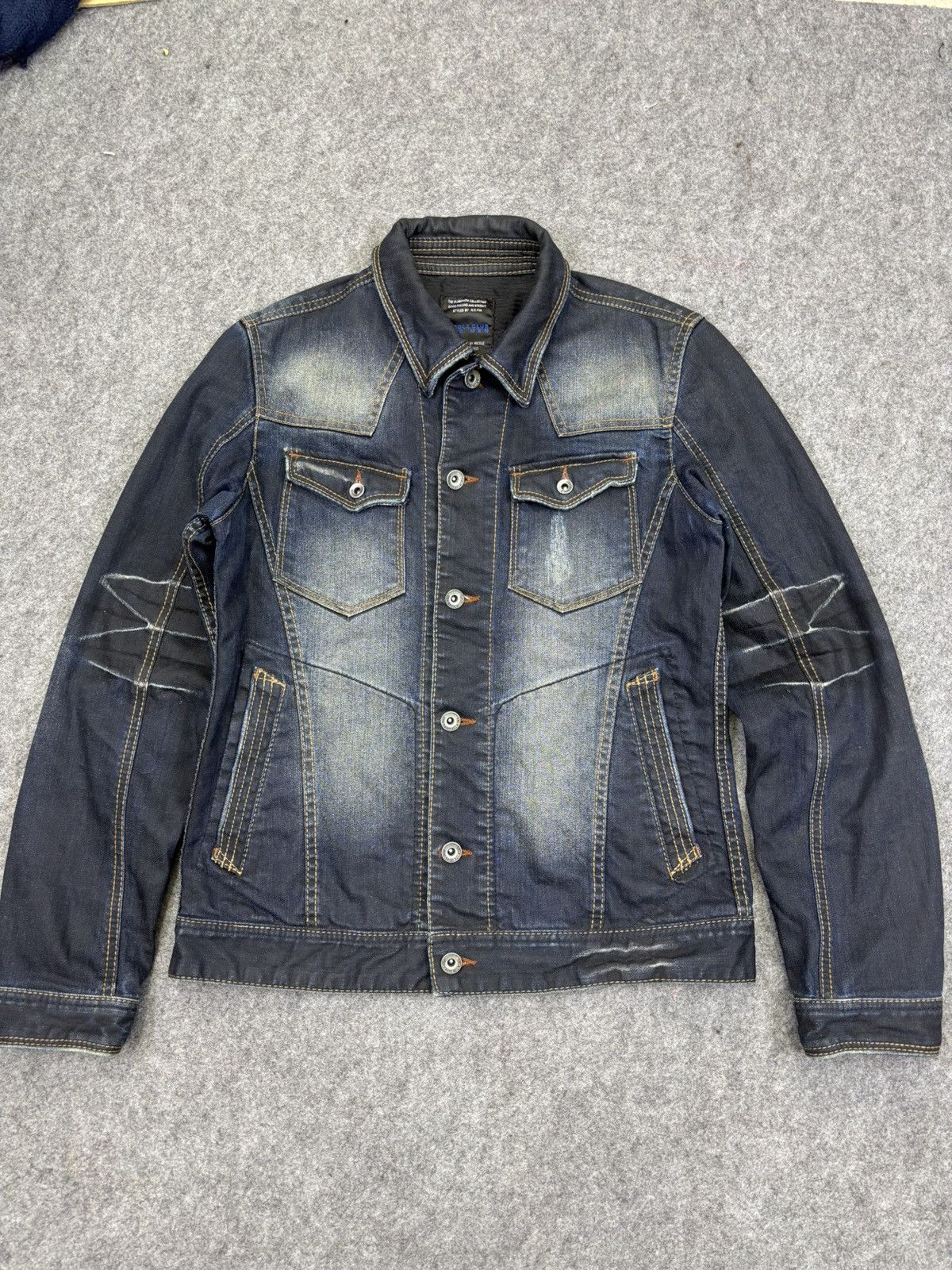 Japanese Brand Very Rare NCFM Sick Indigo Stone Wash Trucker Jacket F820 Size US XS / EU 42 / 0 - 18 Thumbnail