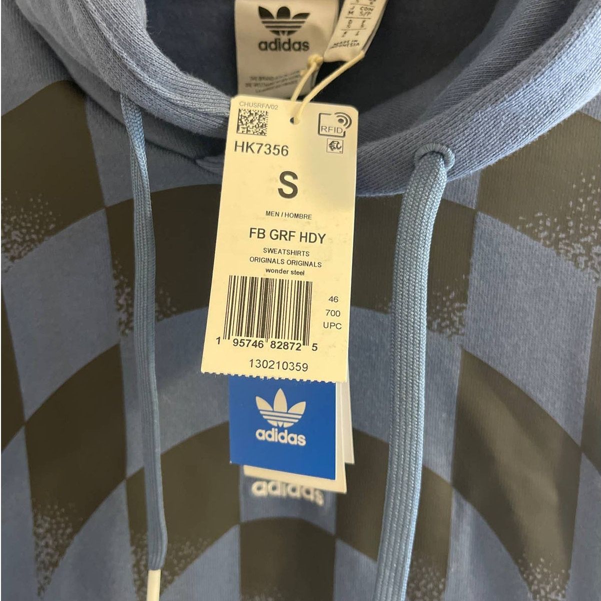 Adidas Adidas Mens Rekive Graphic Sweater Hoodie Size S (HK7356) Size US S / EU 44-46 / 1 - 5 Thumbnail