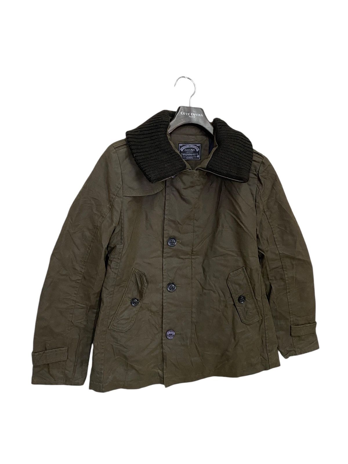 20471120 × Designer × Japanese Brand 291295=homme custom made waxed jacket rider sz2 Size US M / EU 48-50 / 2 - 2 Thumbnail
