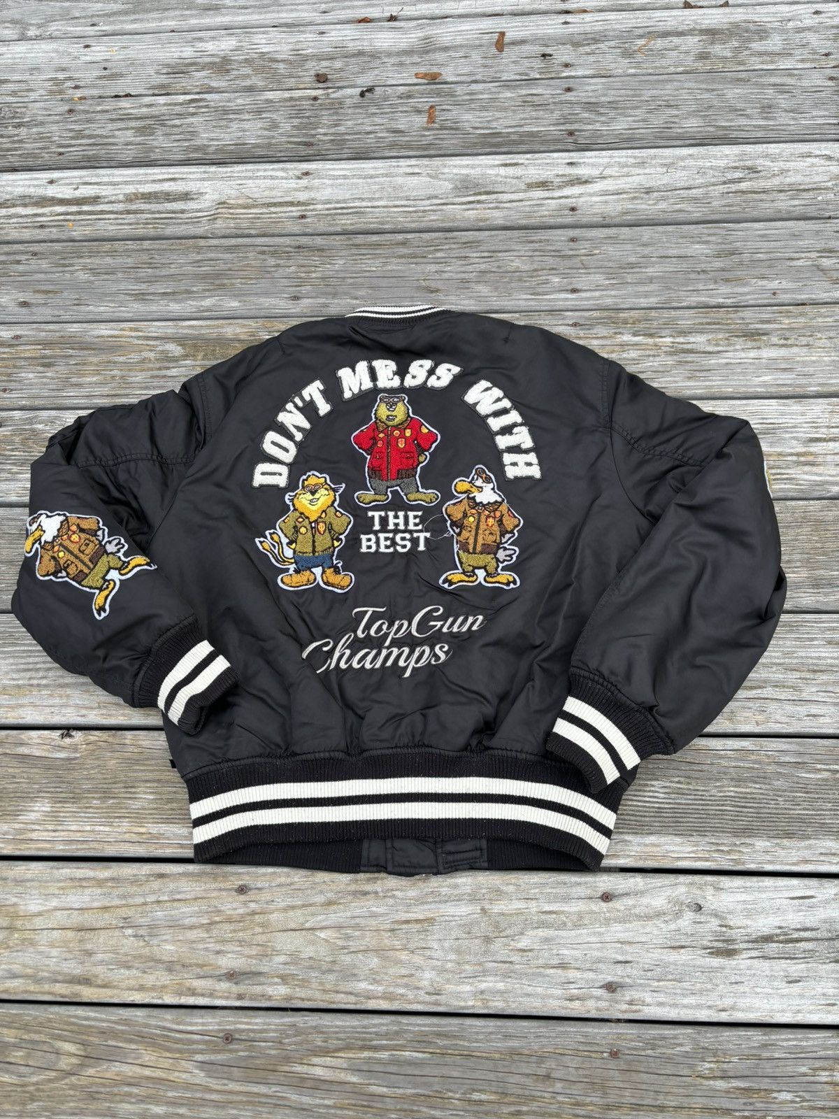 Military Top Gun champs Type MA1 bomber jacket Grailed