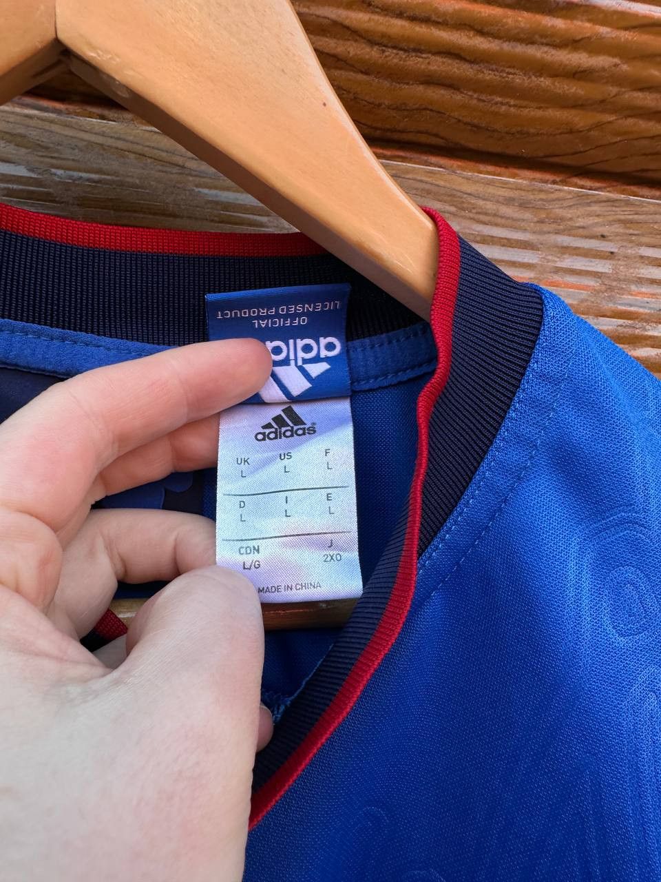 Rugby Ralph Lauren Adidas France Home 2015/2016 World Cup Rugby Jersey Shirt Size US L / EU 52-54 / 3 - 6 Thumbnail