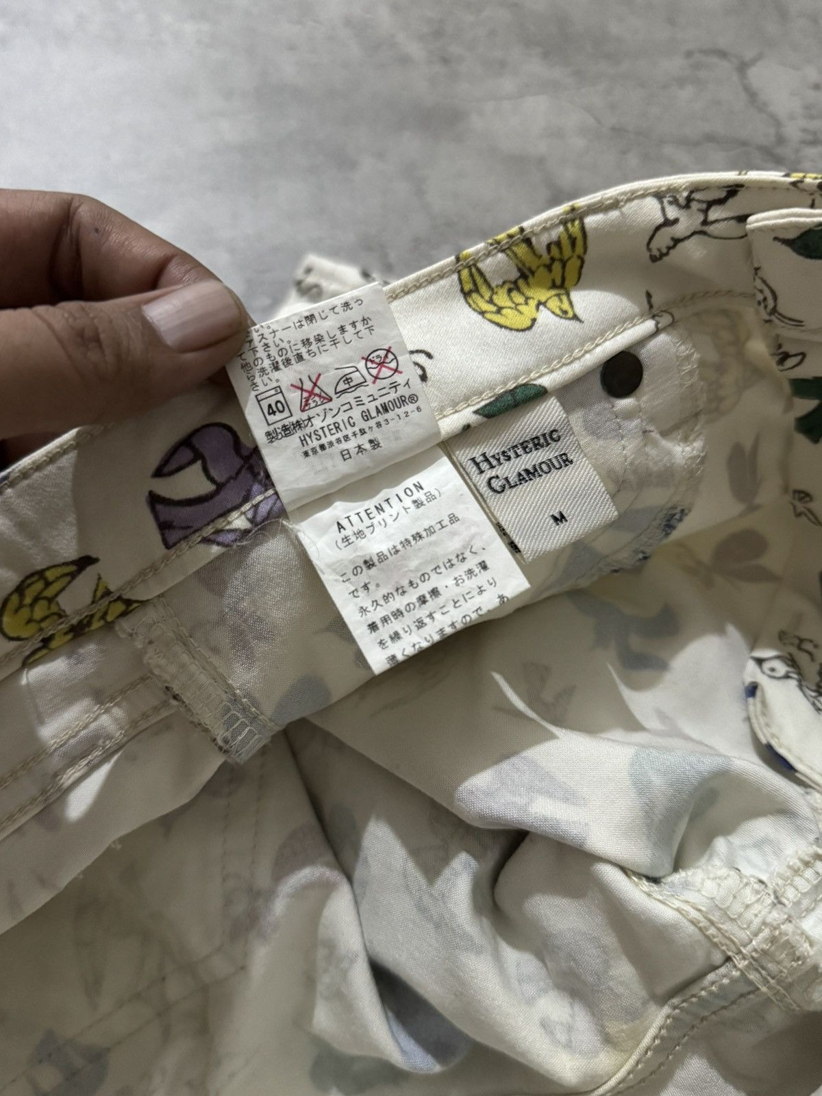 Andy Warhol × Hysteric Glamour HYSTERIC GLAMOUR x ANDY WARHOL BIRD ALLOVER PRINT PANTS Size US 30 / EU 46 - 10 Thumbnail