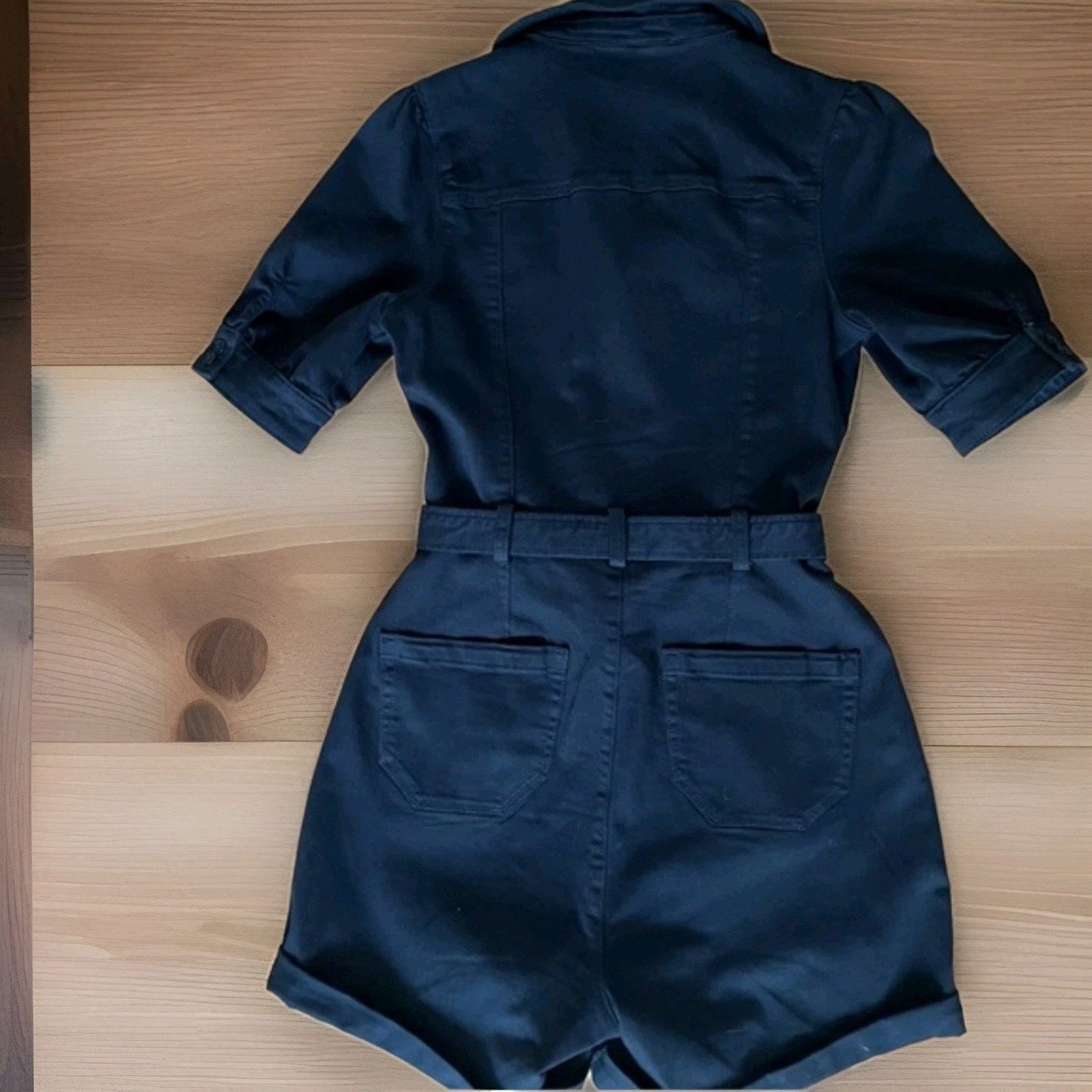 Paige Paige Mayslie Twill Short Sleeve Romper Stretchy 6 Size 28" / US 6 / IT 42 - 8 Thumbnail