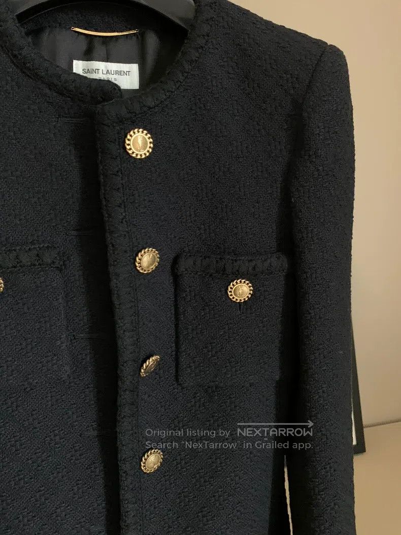 Saint Laurent Paris Saint Laurent Paris Wool and silk mini jacket Size XS / US 0-2 / IT 36-38 - 5 Thumbnail