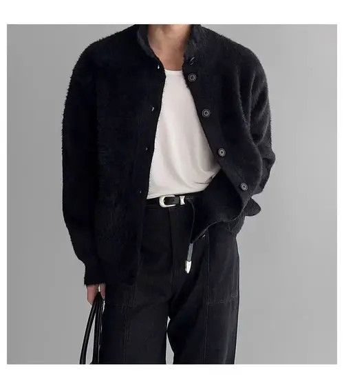 Japanese Brand Vintage Black L Button Casual Knit Cardigan Sweater Jacket Size US L / EU 52-54 / 3 - 7 Thumbnail