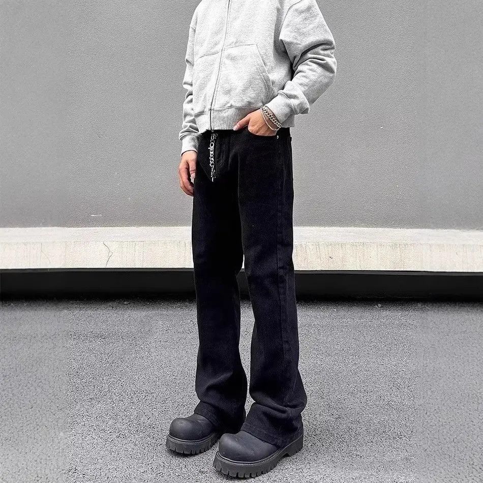 Japanese Brand Retro loose straight leg micro flared jeans Size US 32 / EU 48 - 3 Thumbnail