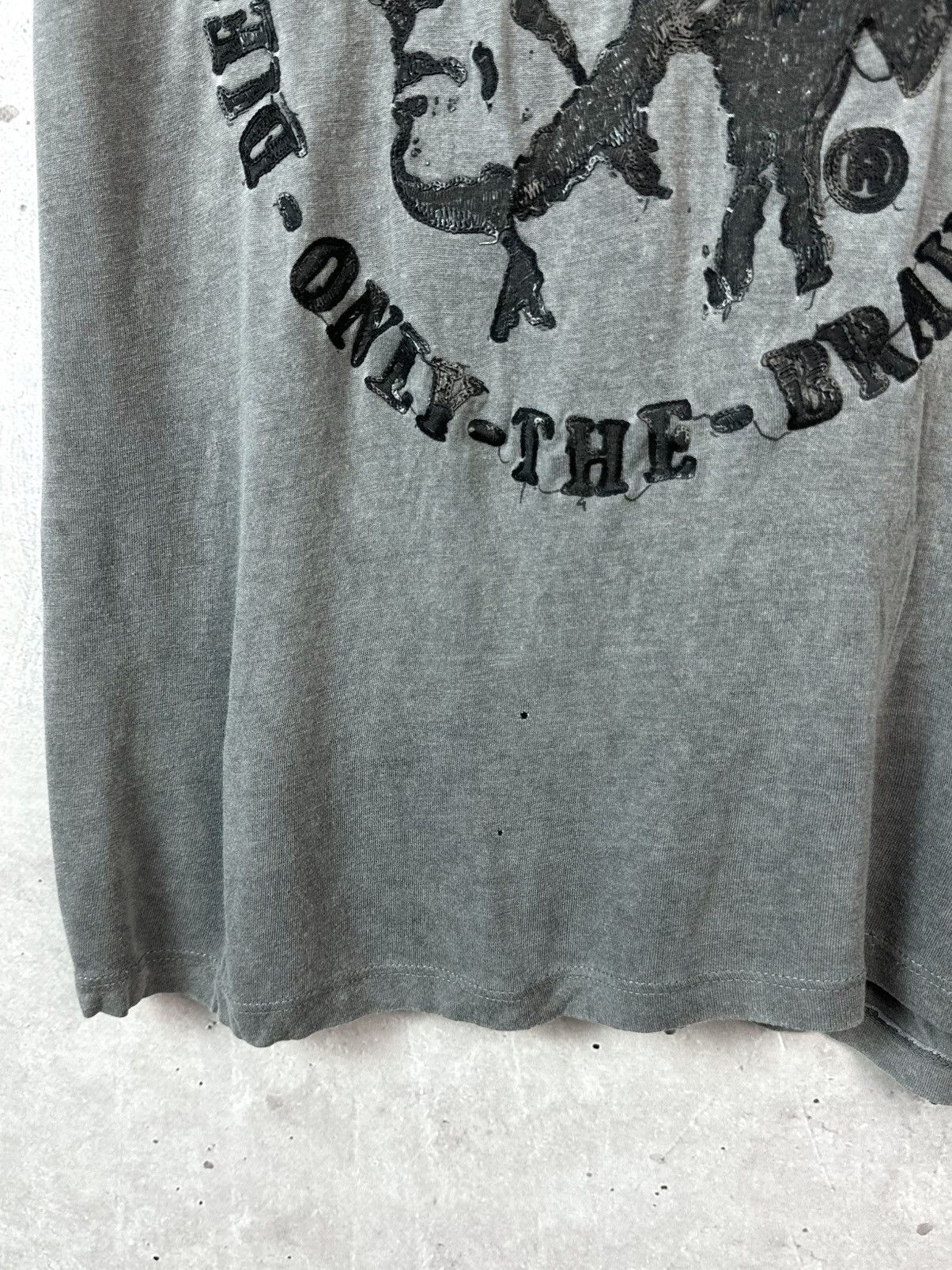 Diesel Vintage Diesel Washed Grey Punk Logo Short Sleeve T-shirt Size US S / EU 44-46 / 1 - 5 Thumbnail