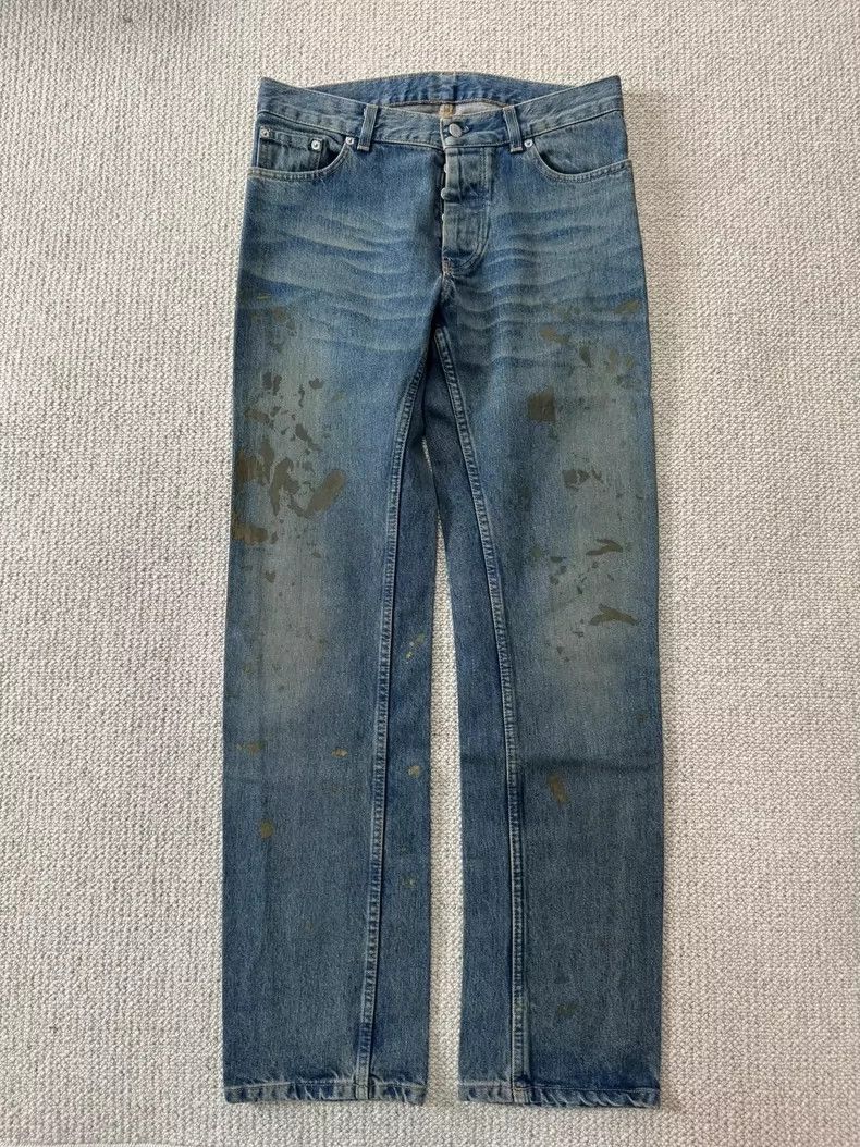 Helmut Lang Helmut Lang Ink Splash Denim Jeans W32 Size US 32 / EU 48 - 1 Thumbnail