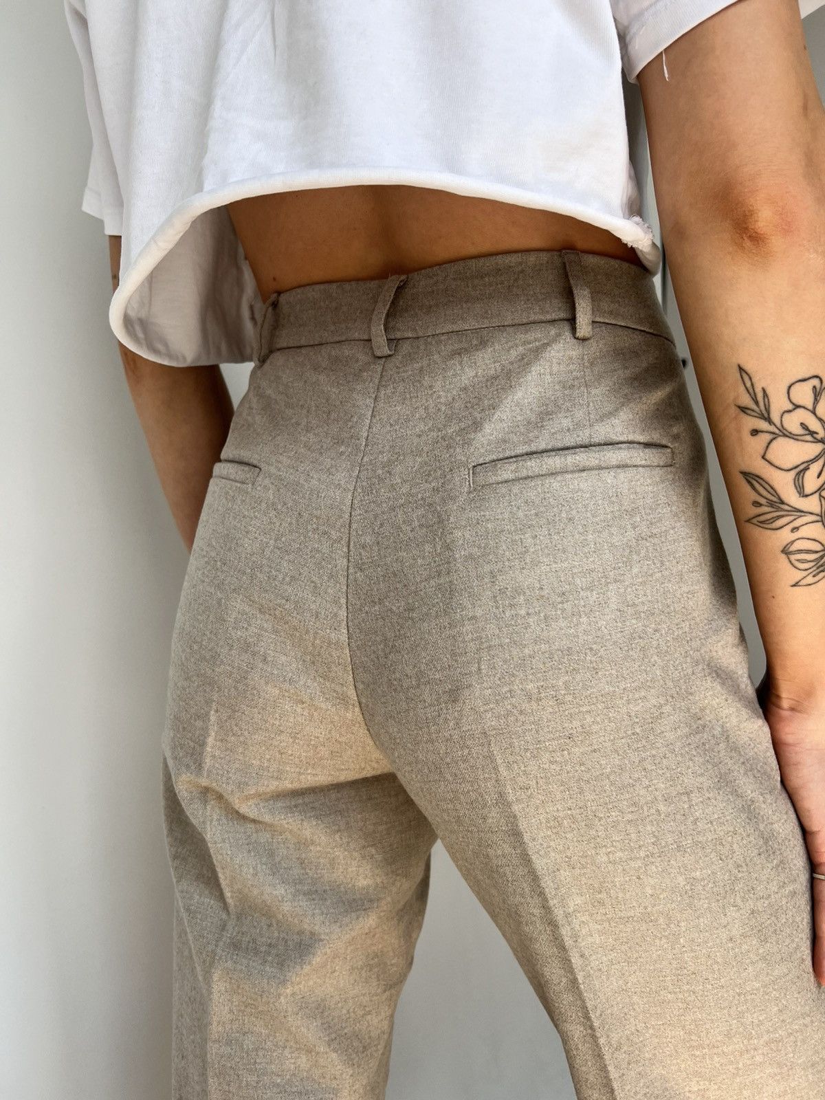 Jil Sander Jil Sander Women’s Wool Cashmere Beige Pants size 36 Italy Size 25" / US 0 / IT 36 - 4 Thumbnail