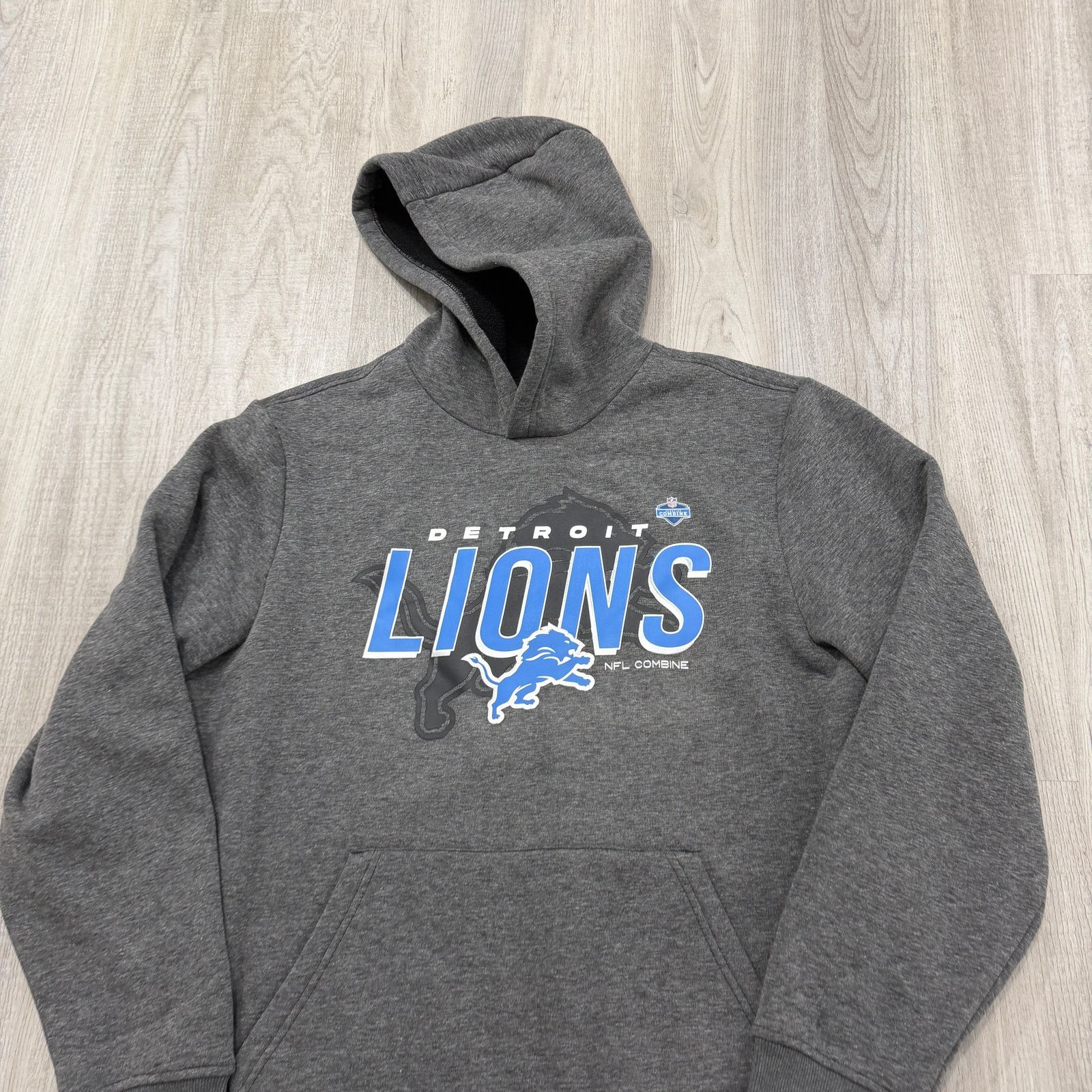 NFL Detroit Lions Scouting Combine Hoodie Large Gray Blue NEW Size US L / EU 52-54 / 3 - 2 Thumbnail