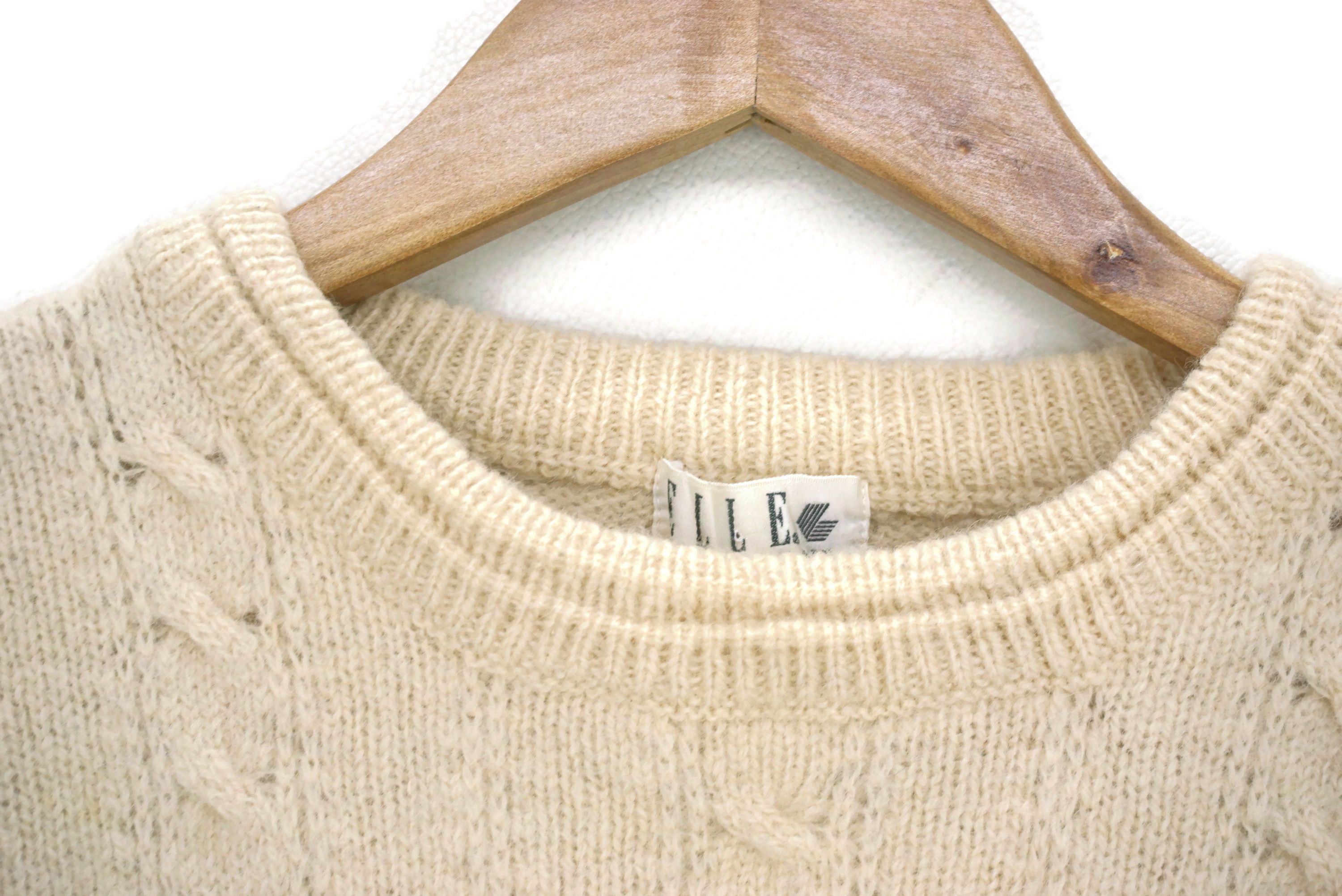 Japanese Brand Vintage ELLE Homme Isle Wool Crewneck Cable Knit Pullover Size US S / EU 44-46 / 1 - 4 Thumbnail