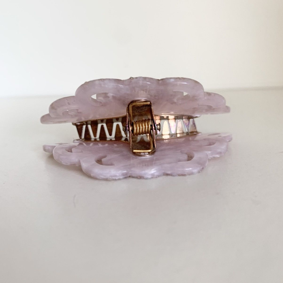 Vintage Vintage large pink crystal hair claw clip Size ONE SIZE - 10 Thumbnail