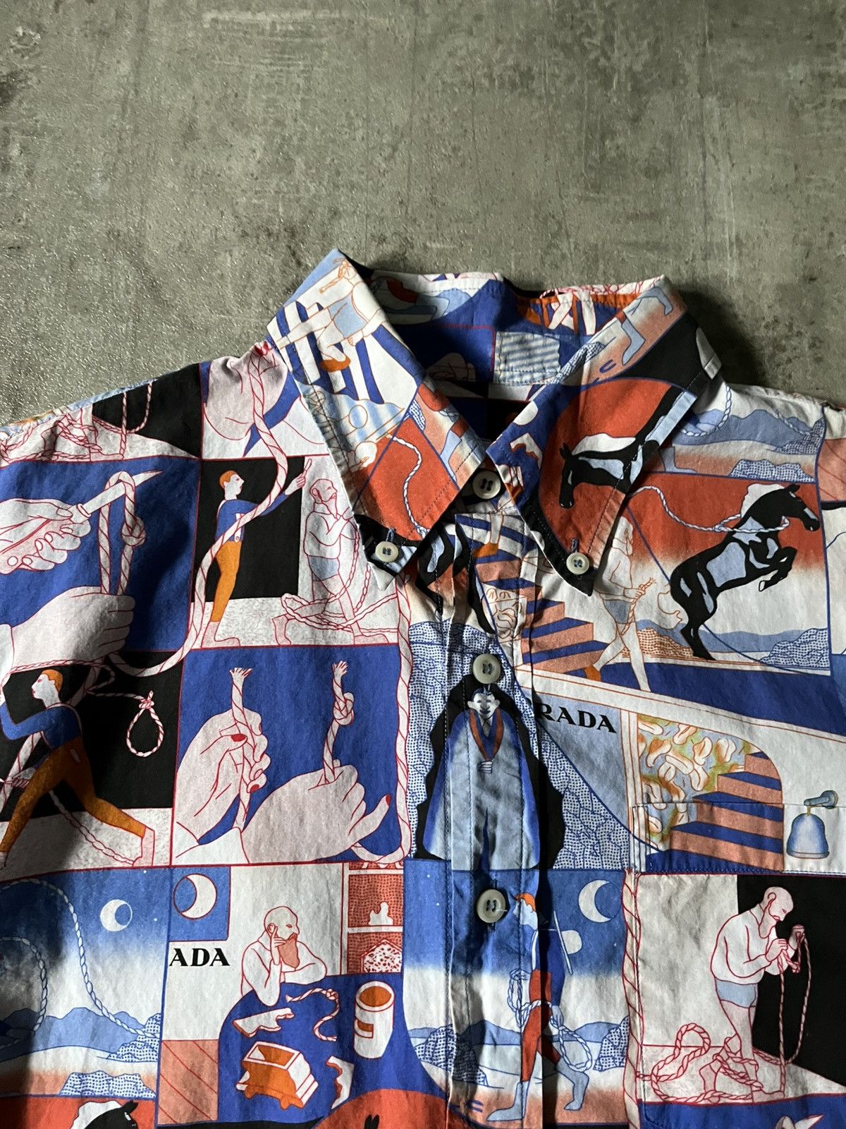 Prada Prada S/S 18 comics rope motif shirt multicolor Size US L / EU 52-54 / 3 - 5 Thumbnail