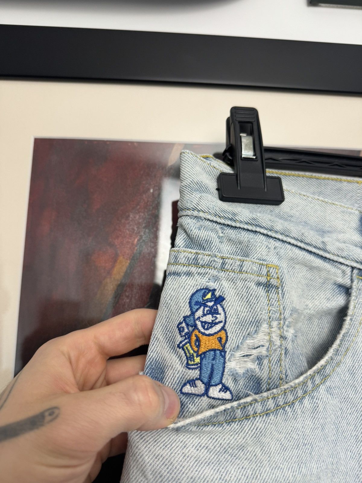 Polar Skate Co. Polar 93 Stonewashed Jeans Skate Denim Regular Baggy Rare Size US 30 / EU 46 - 3 Thumbnail