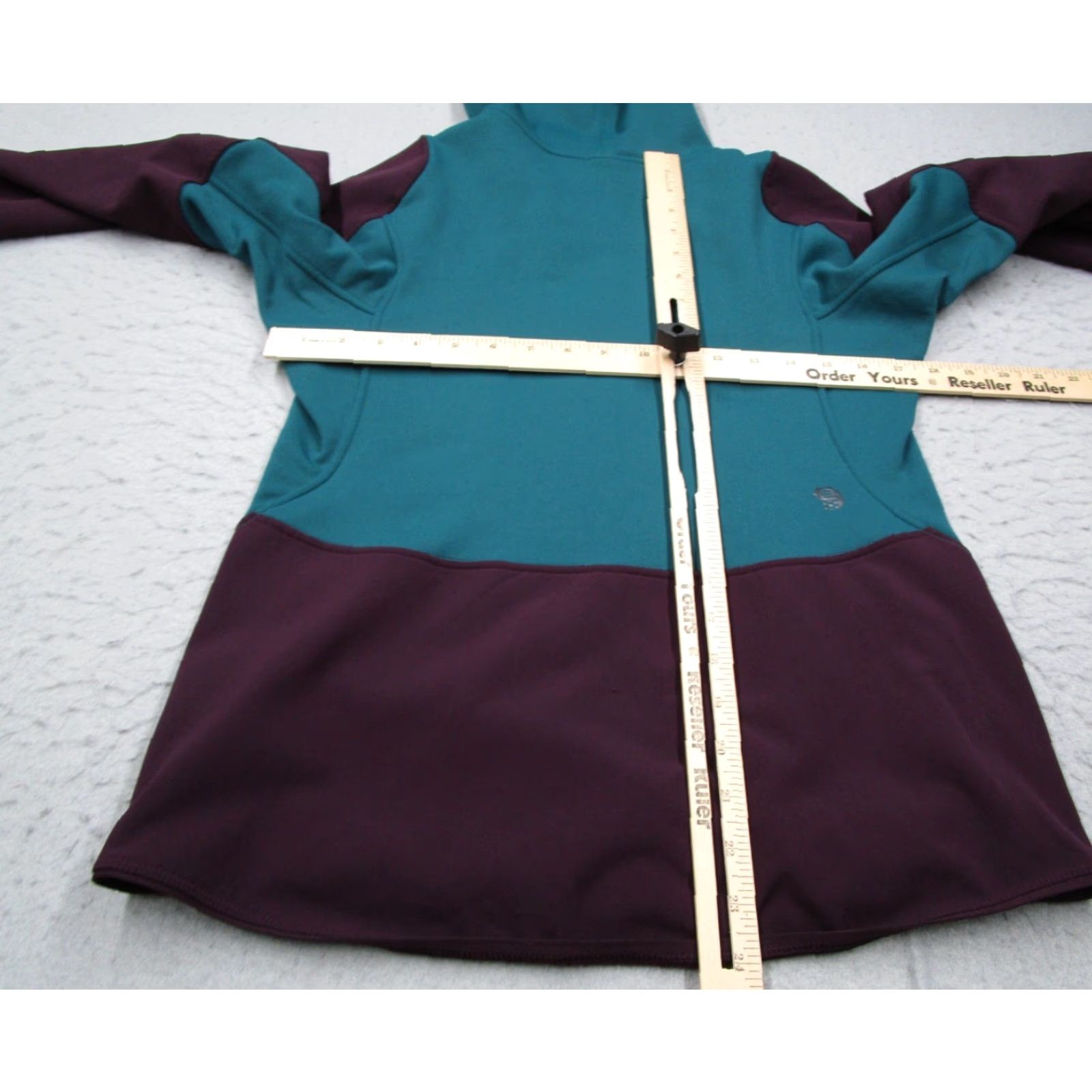 Mountain Hardwear Mountain Hardwear Jacket Womens XS Blue Colorblock 1/4 Zip Pullover Hood Hike Size XS / US 0-2 / IT 36-38 - 6 Thumbnail