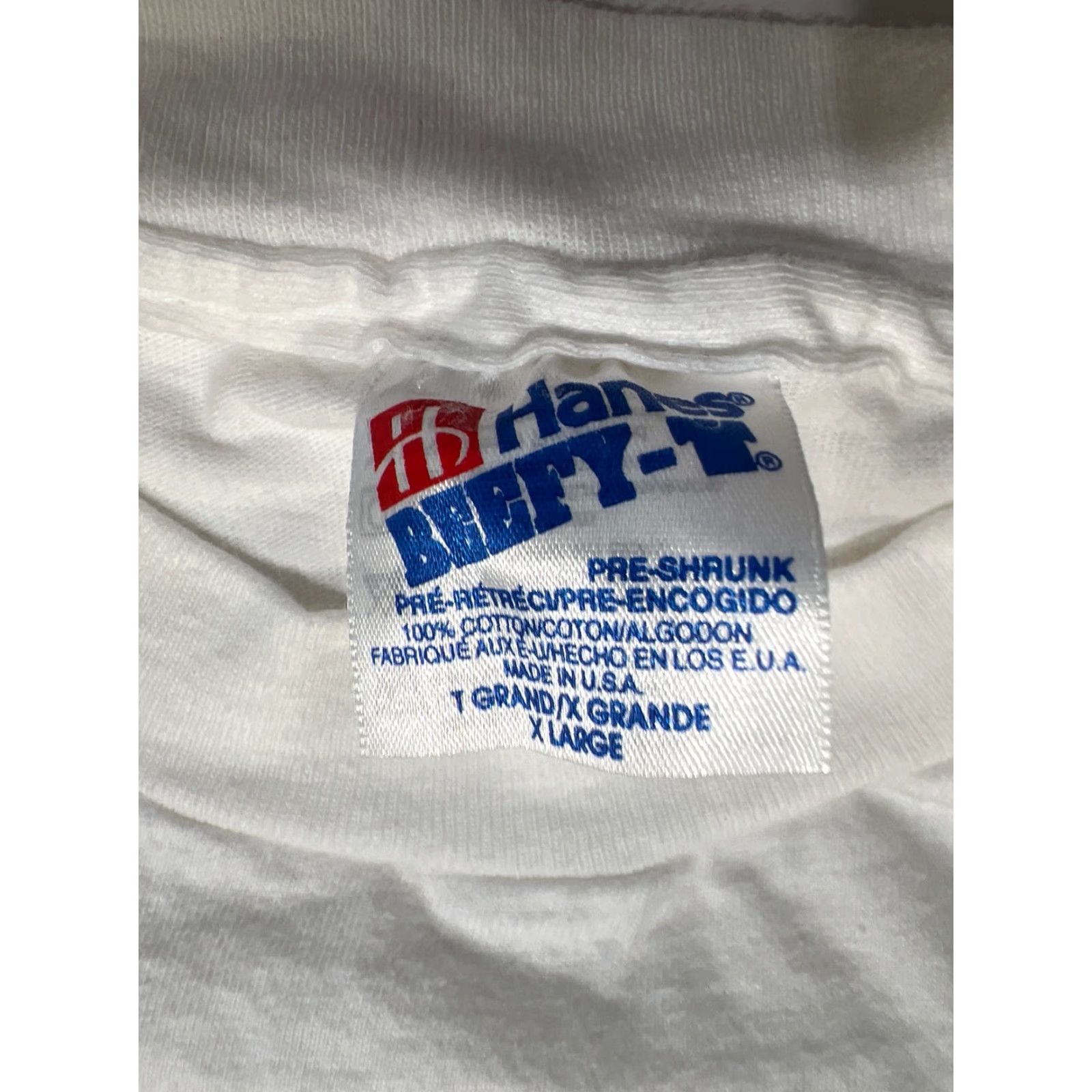 Hanes VINTAGE Hanes Hooters Graphic Tee XL White 1990s Short Sleeve Unisex Mens Size US XL / EU 56 / 4 - 7 Thumbnail