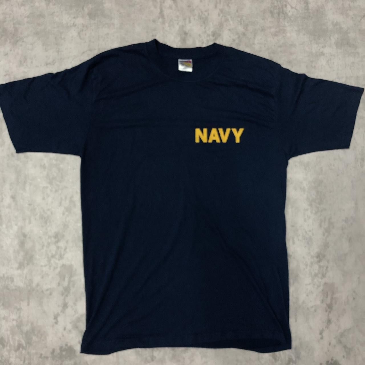 Soffe Navy and yellow vintage US Navy graphic tee streetwear Size US L / EU 52-54 / 3 - 1 Thumbnail