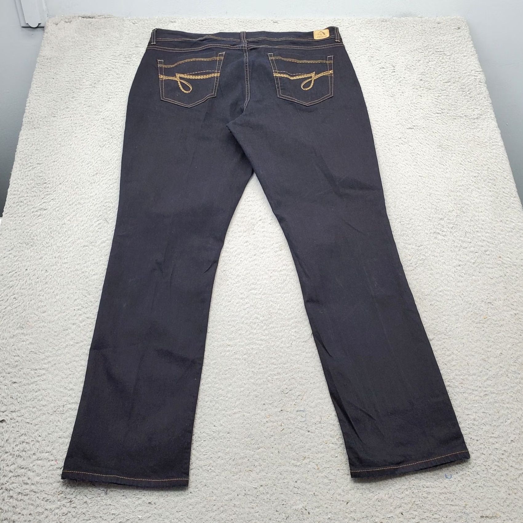 Jordache Jordache Skinny Jeans Womens Size 16 Navy Denim Contrast Stitch Low Rise Jeans Womens Size 16 Navy Denim Size 38" / US 16 / IT 52 - 2 Thumbnail