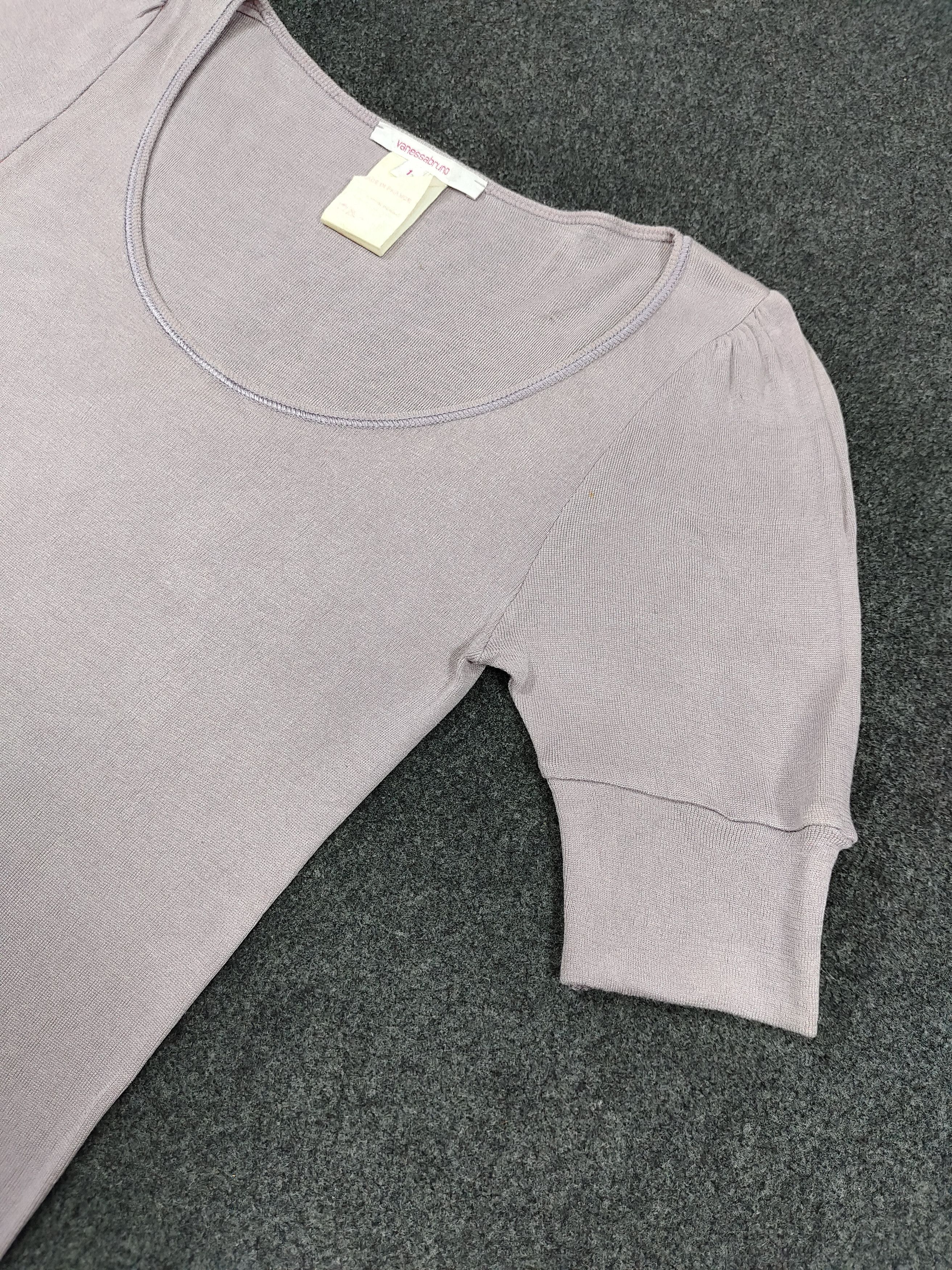 Vanessa Bruno 2000s Vanessa Bruno🇫🇷 Soft Lavender Puff Sleeve Knit Top Size S / US 4 / IT 40 - 6 Thumbnail