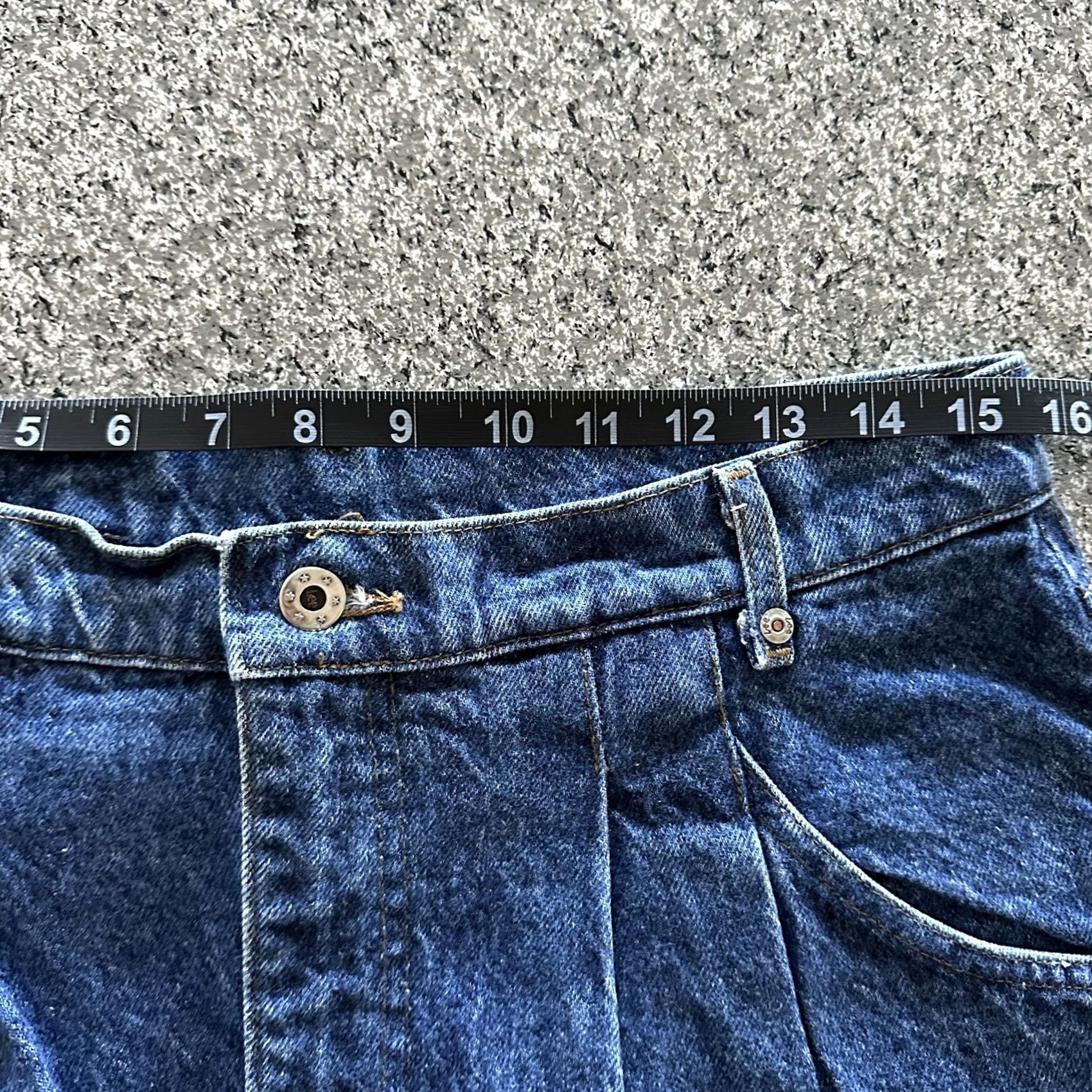 Lee VINTAGE Lee Jeans Womens 18P 31x28 Pleated High Rise Ms Riders Union Stamp USA Shirt Adult 18P Blue Denim 5-Pocket USA 90s Size 24" / US 00 / IT 34 - 5 Thumbnail