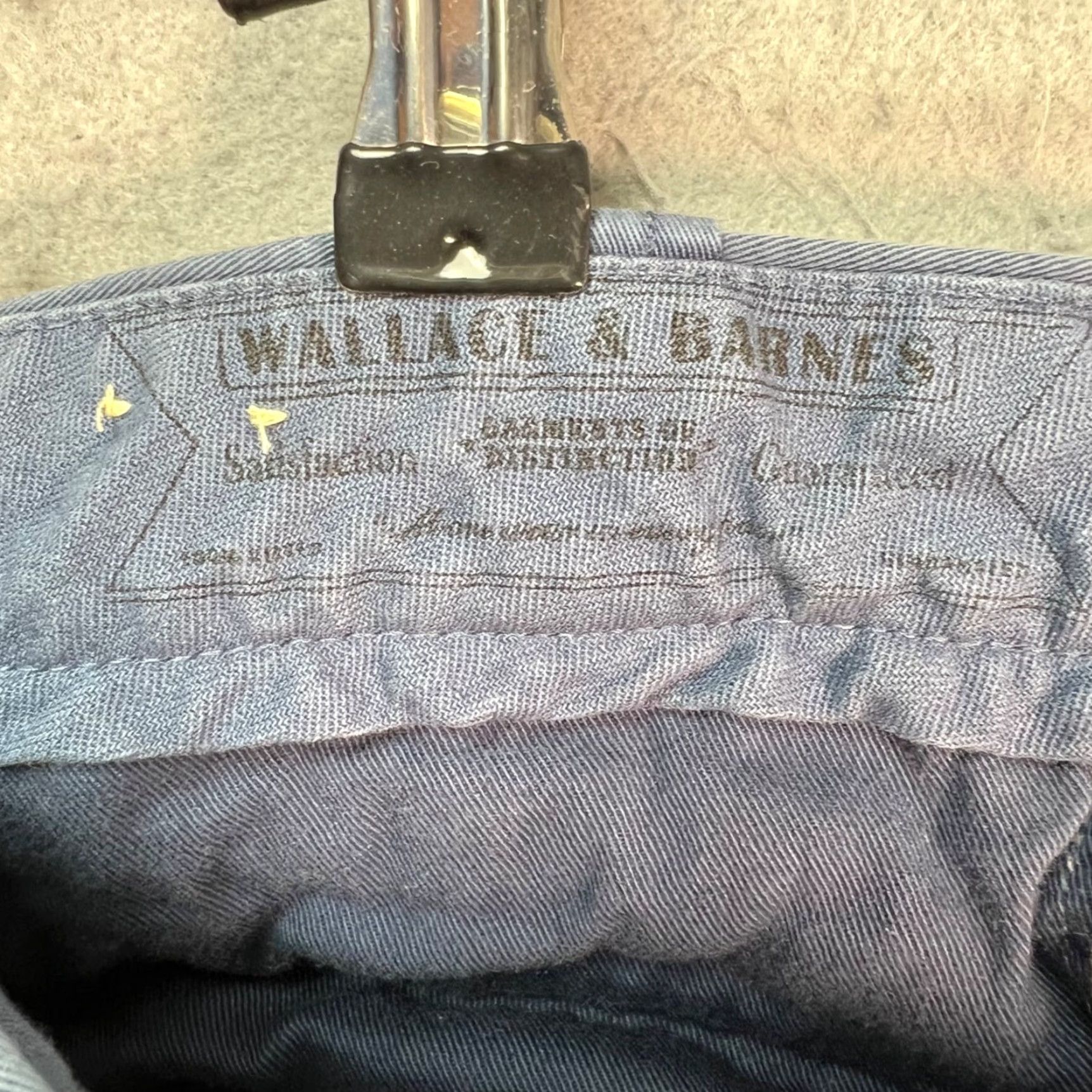 Wallace & Barnes Barnes Wallace & Barnes Mens Pants Chino Straight Leg 32 x 30 Blue Cotton Vintage-Style Jeans? Size US 32 / EU 48 - 4 Thumbnail