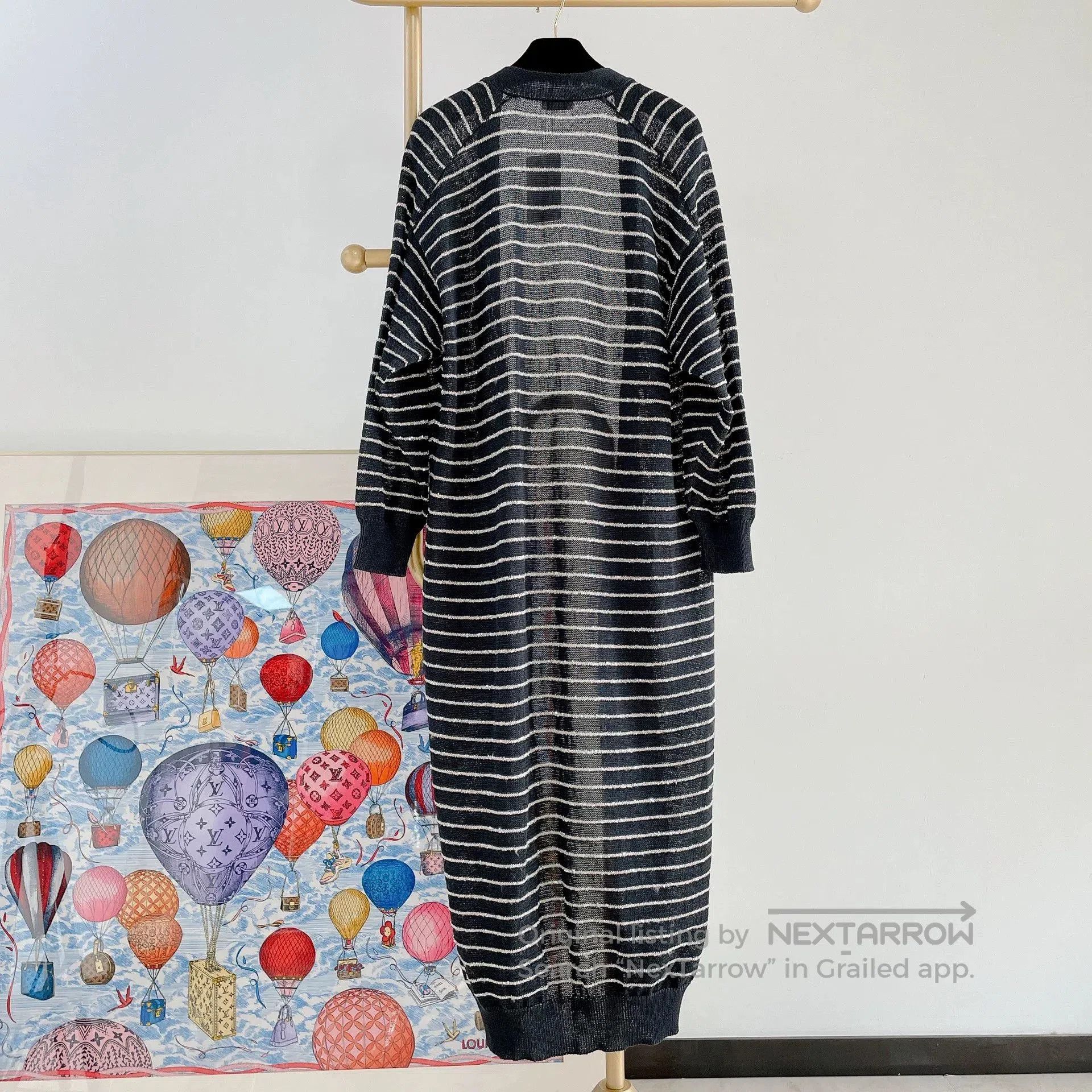 Brunello Cucinelli Brunello Cucinelli Striped Sequin Cardigan. Size US XS / EU 42 / 0 - 3 Thumbnail