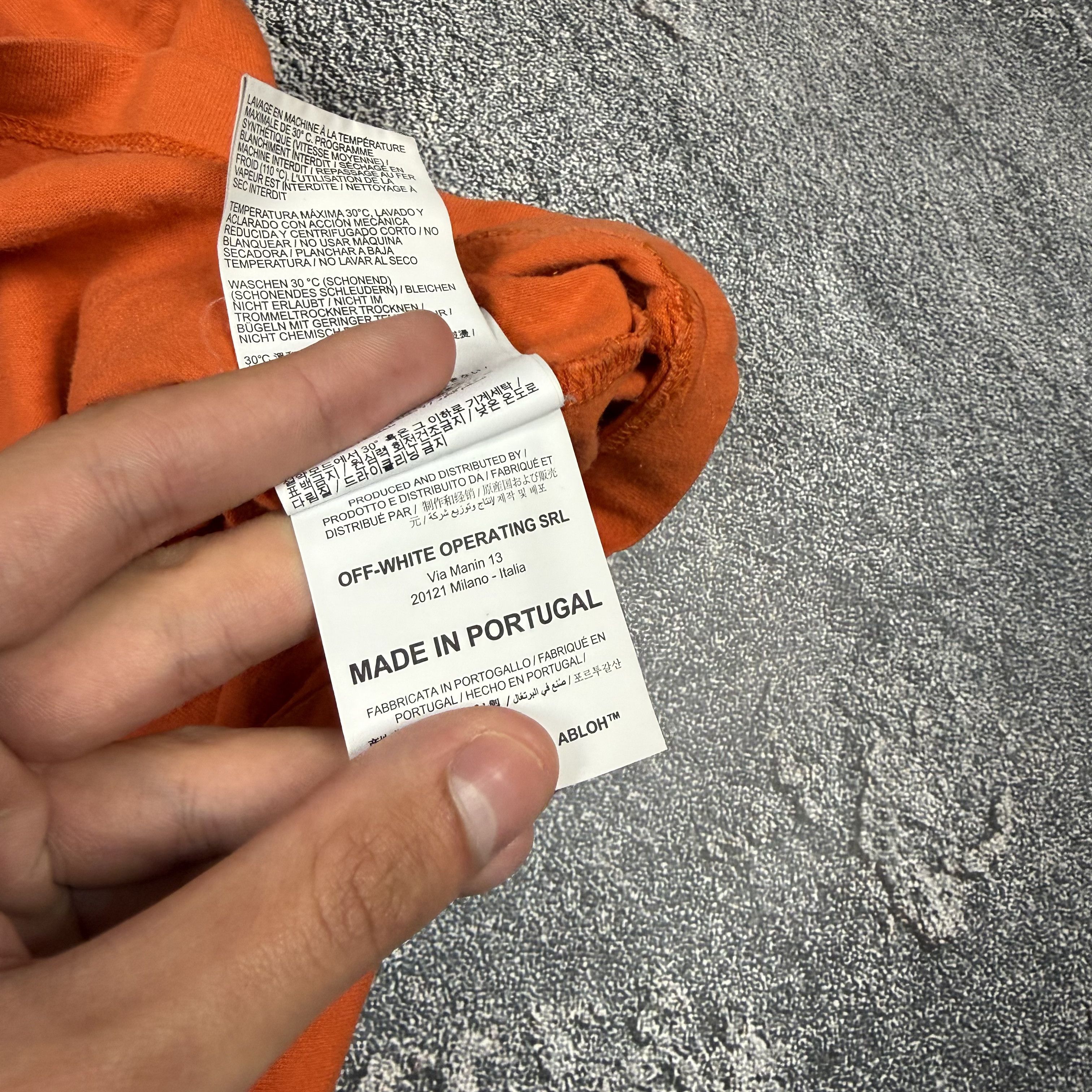 Off-White Off White Orange Embroidered Scribble Arrows Logo T-Shirt Size US L / EU 52-54 / 3 - 11 Thumbnail
