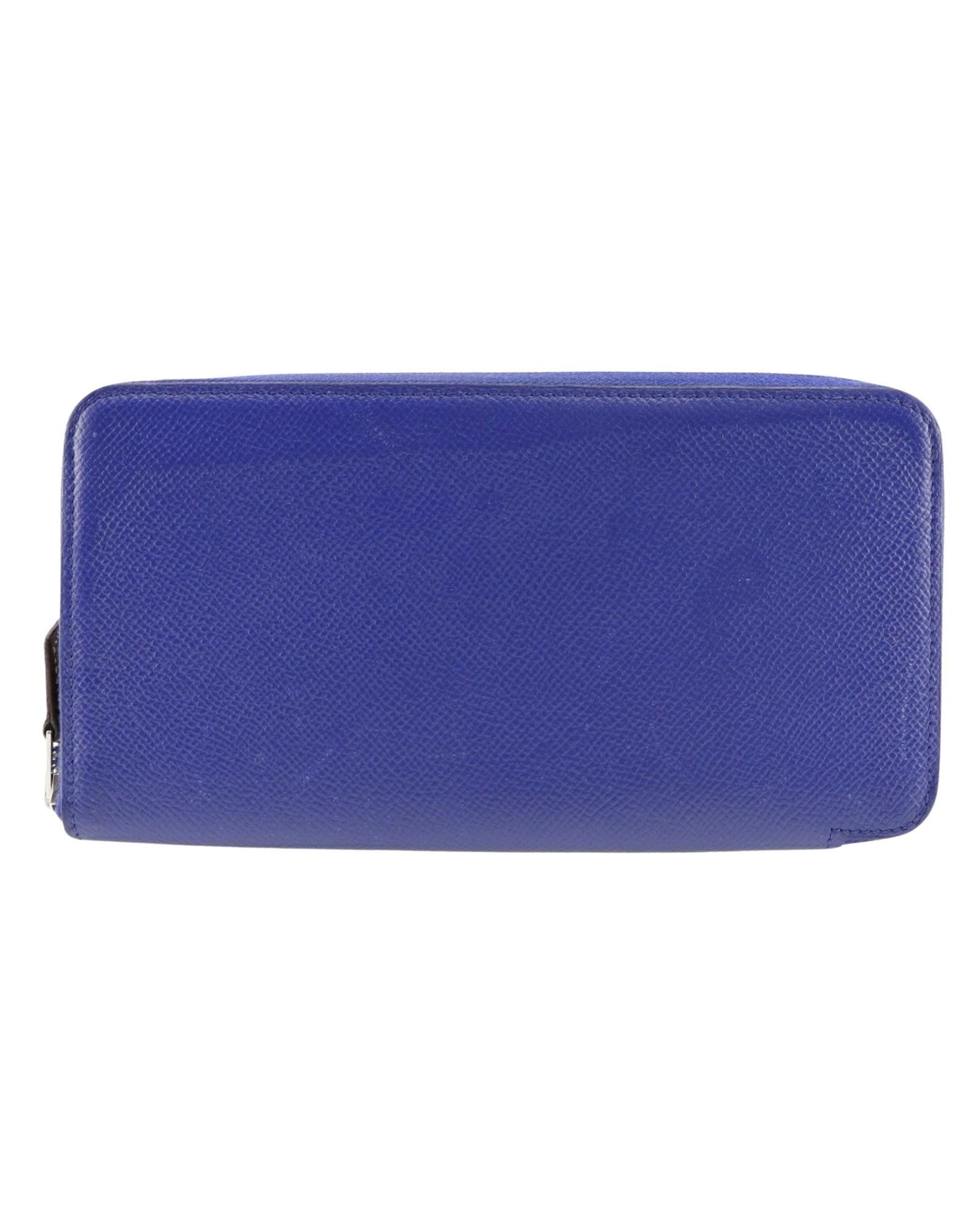 image of Hermes Azap Coin Purse in Blue, Women's