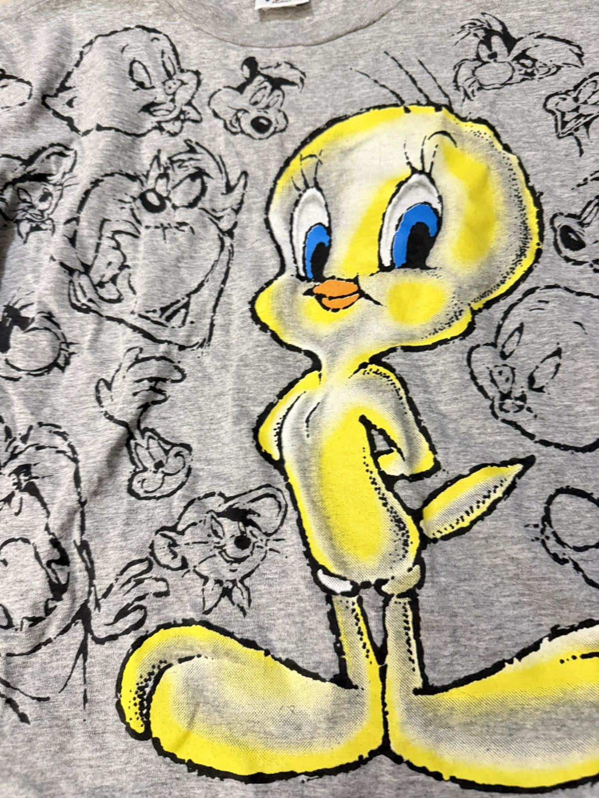 Warner Bros Vintage 90s Tweety Bird Big Print T-Shirt Size M Size US M / EU 48-50 / 2 - 2 Thumbnail
